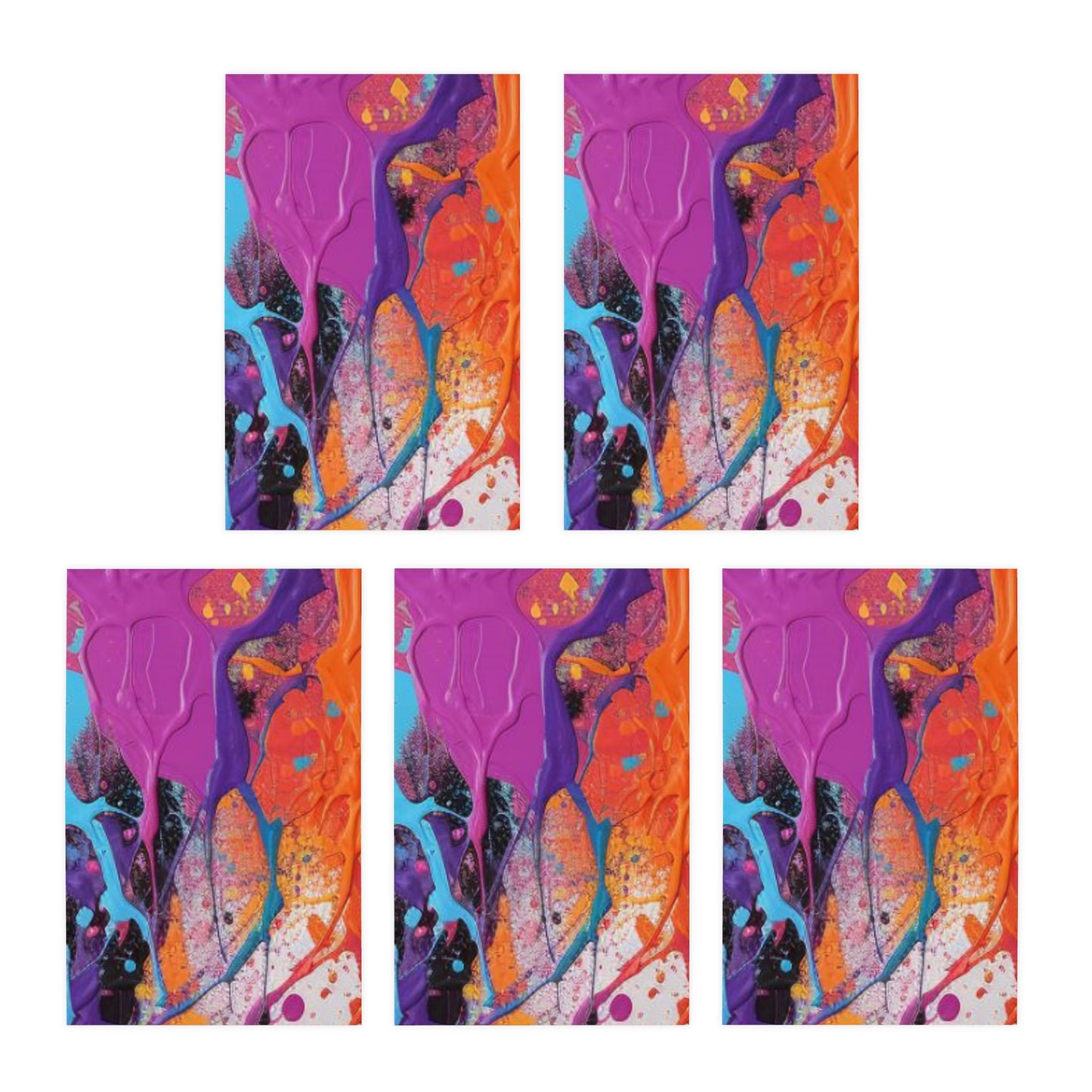 Elegance in Ink:  Abstract Art Note Card Set(5-Pack)