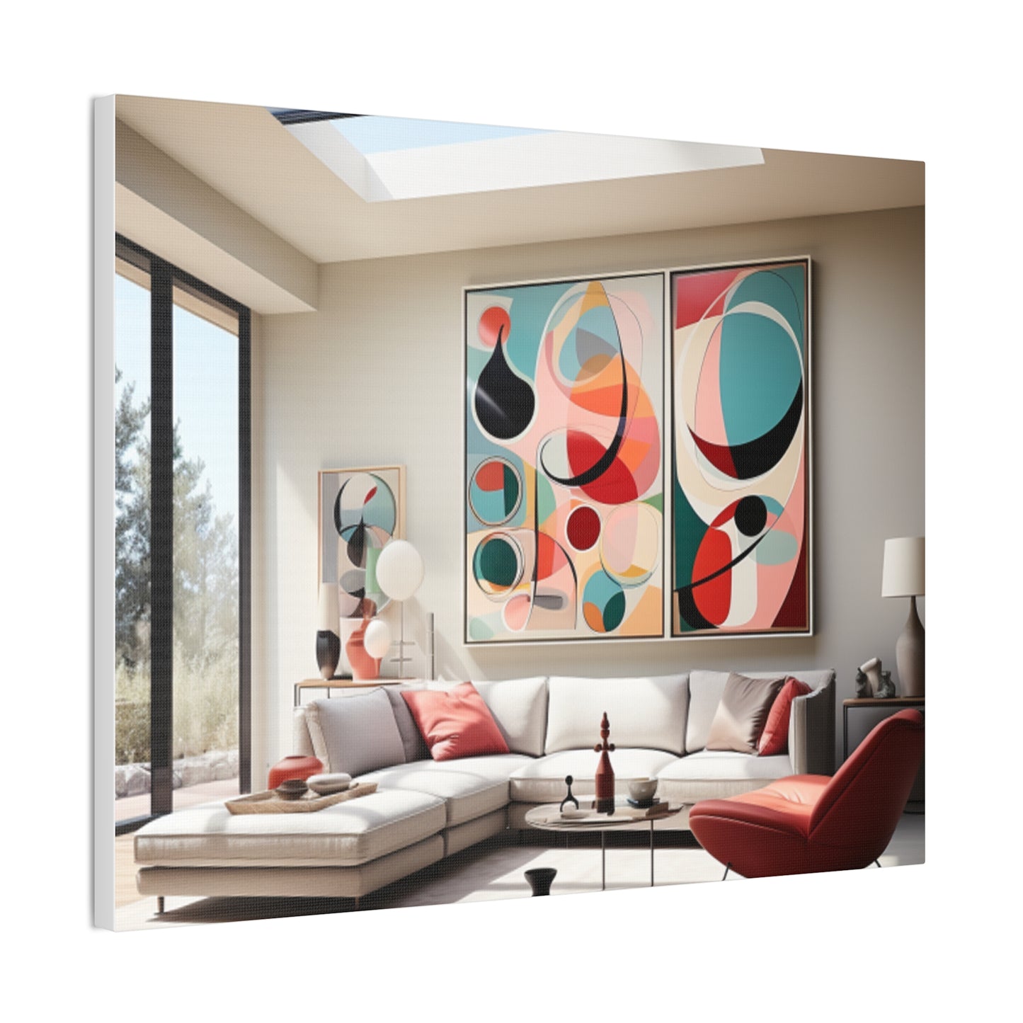 Timeless Elegance: Refined Pink Hues Canvas Print for Sophisticated Living Spaces