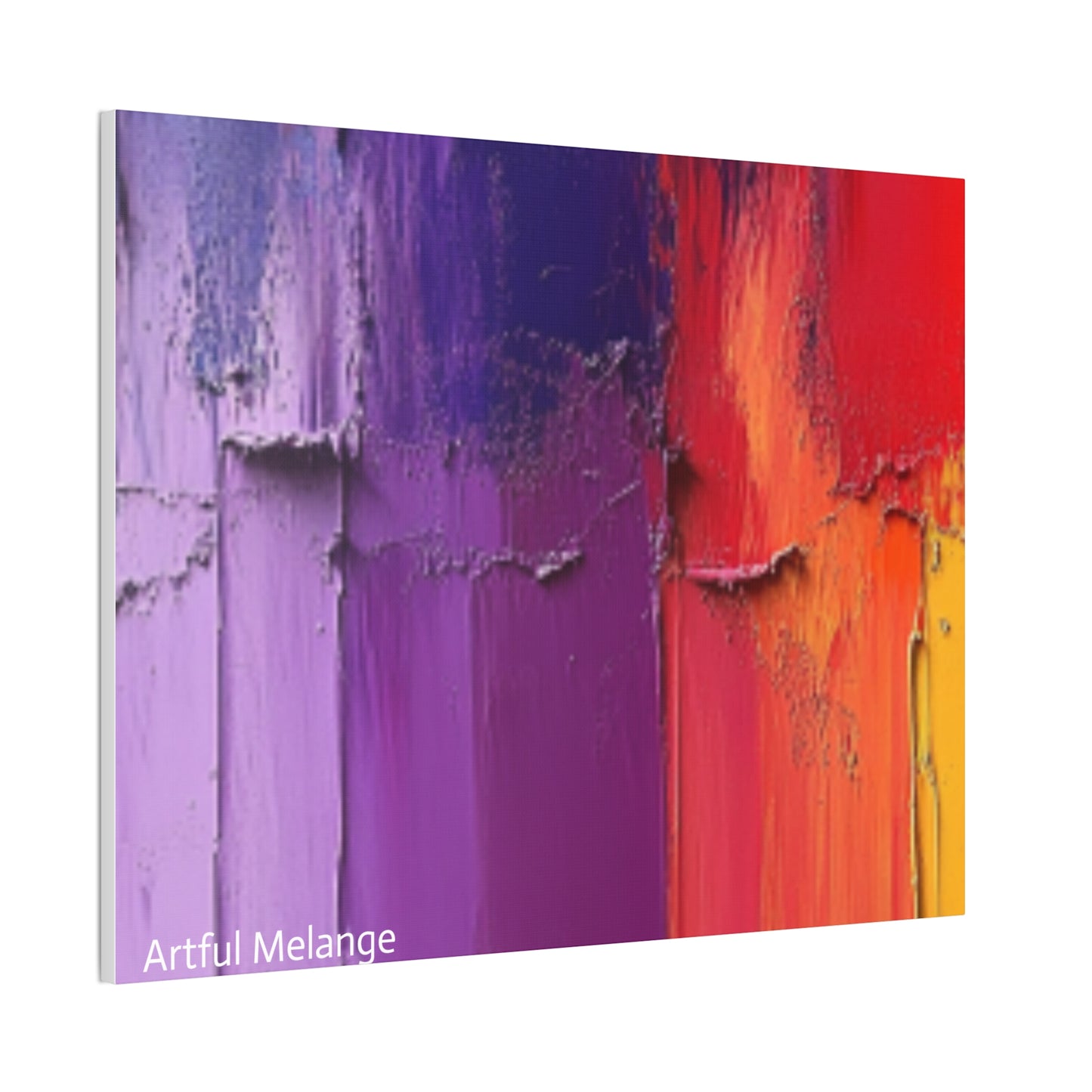 Acrylic Abstract Canvas Print - Homage to the Divine Nine/Red White Purple and Gold 4