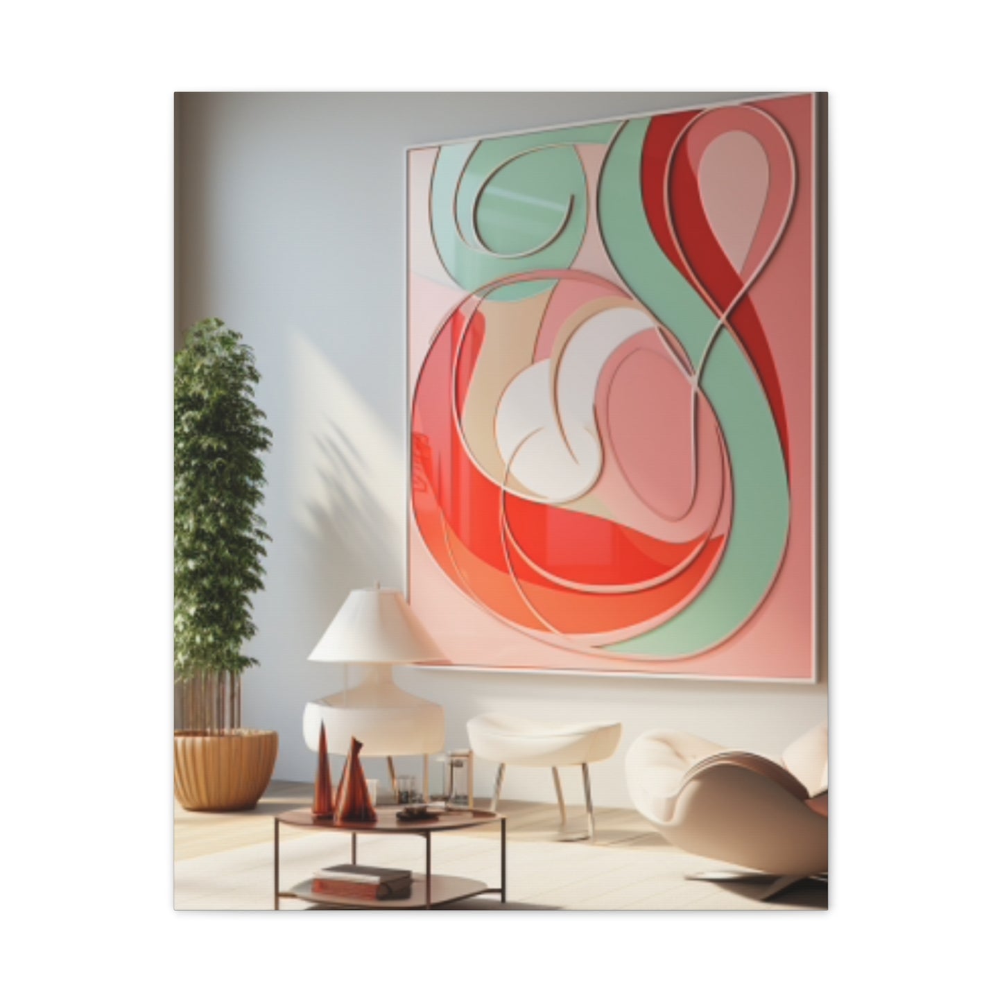 Timeless Elegance: Refined Pink Hues Canvas Print for Sophisticated Living Spaces