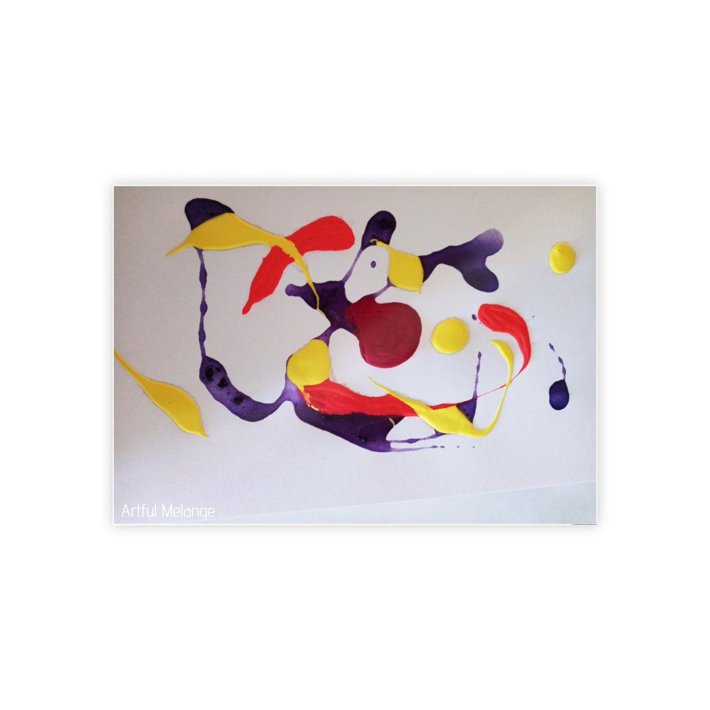 Gleaming Acrylic Abstract Poster: A Spectrum of Colorful Elegance