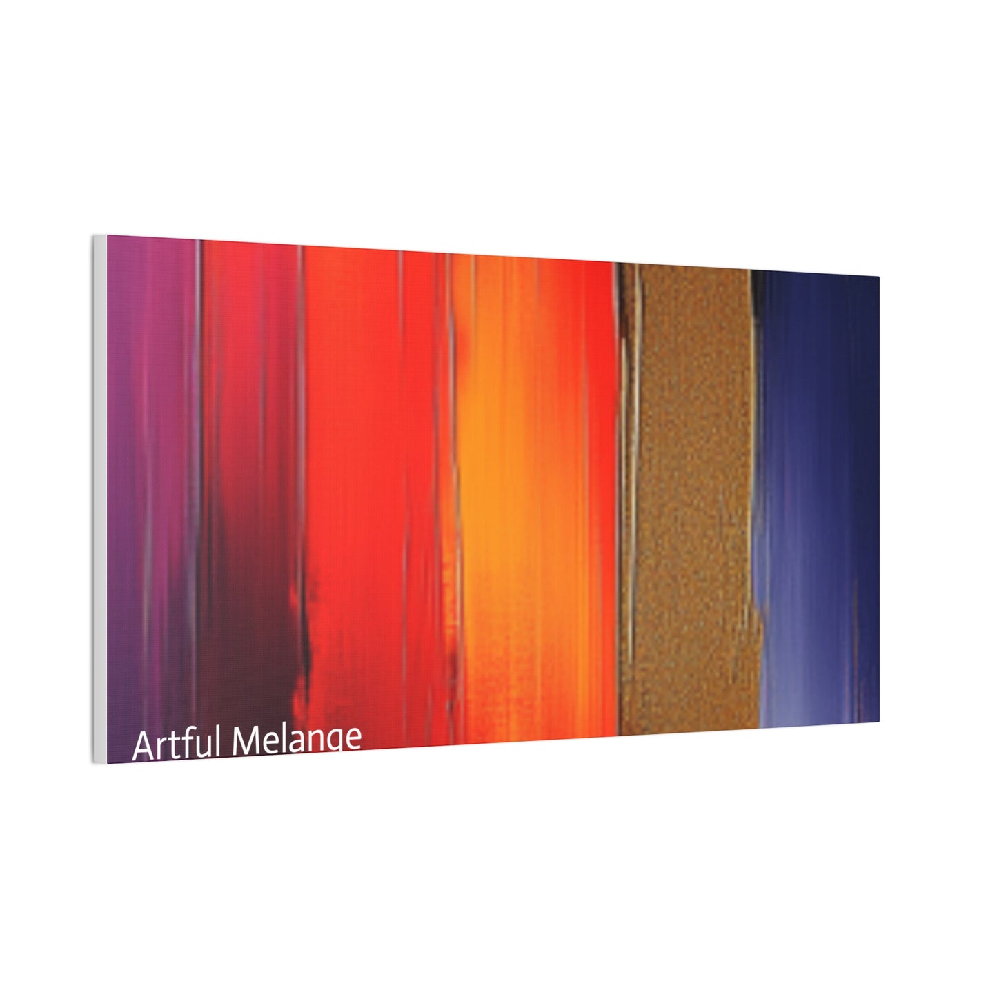 Acrylic Abstract Canvas Print - Homage to the Divine Nine/Red White Purple and Gold 3