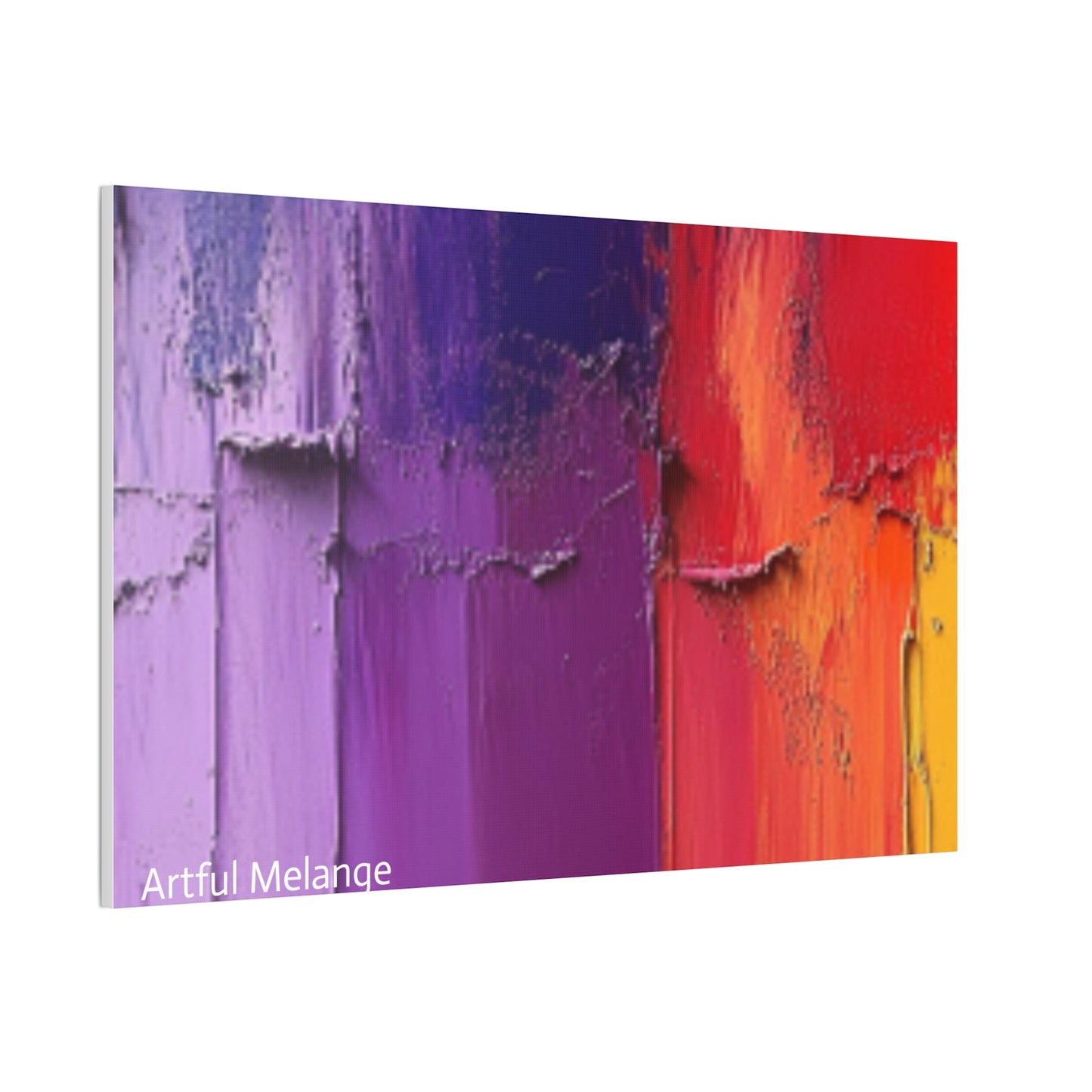 Acrylic Abstract Canvas Print - Homage to the Divine Nine/Red White Purple and Gold 4