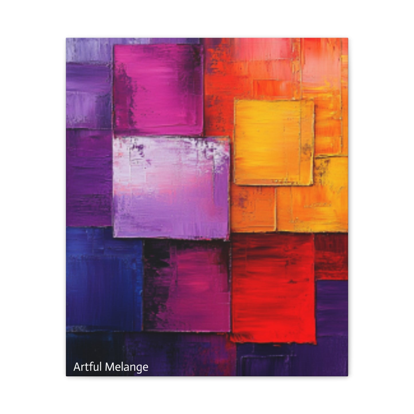 Acrylic Abstract Canvas Print - Homage to the Divine Nine/Red White Purple and Gold 8