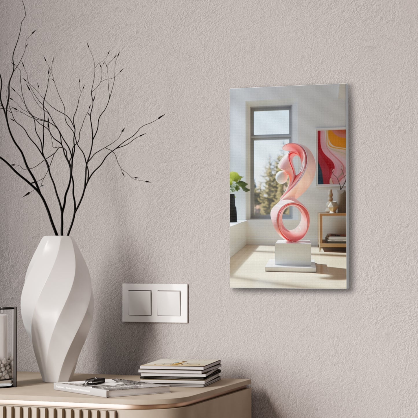 Timeless Elegance: Refined Pink Hues Canvas Print for Sophisticated Living Spaces