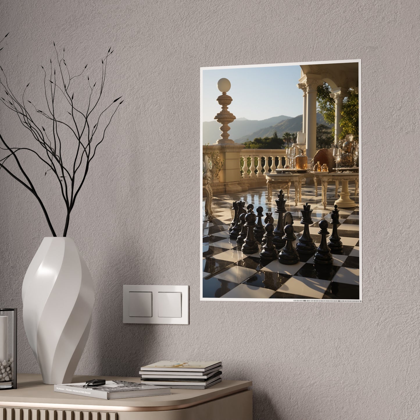 Grandmaster Majesty- Chess Set Poster Print Series