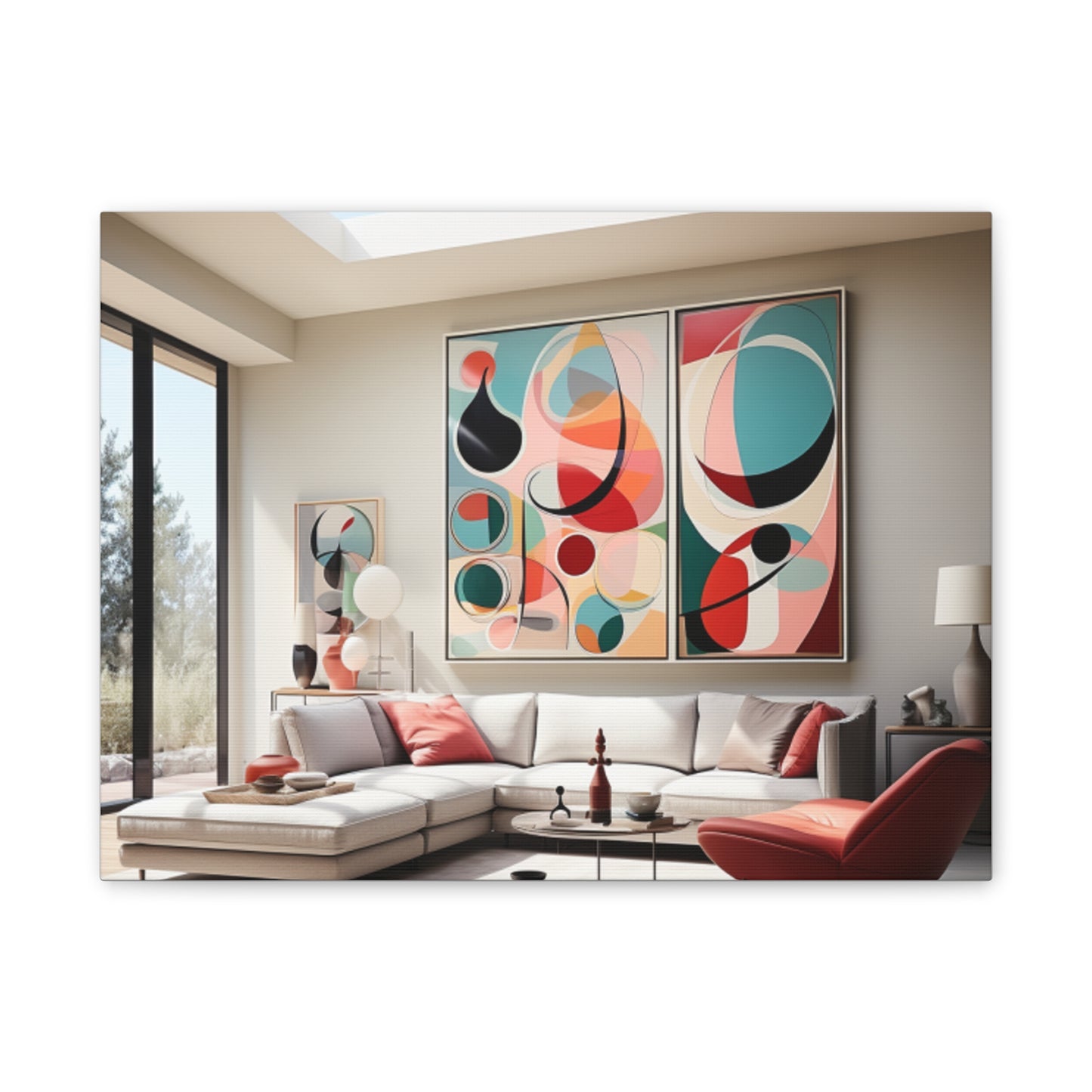 Timeless Elegance: Refined Pink Hues Canvas Print for Sophisticated Living Spaces