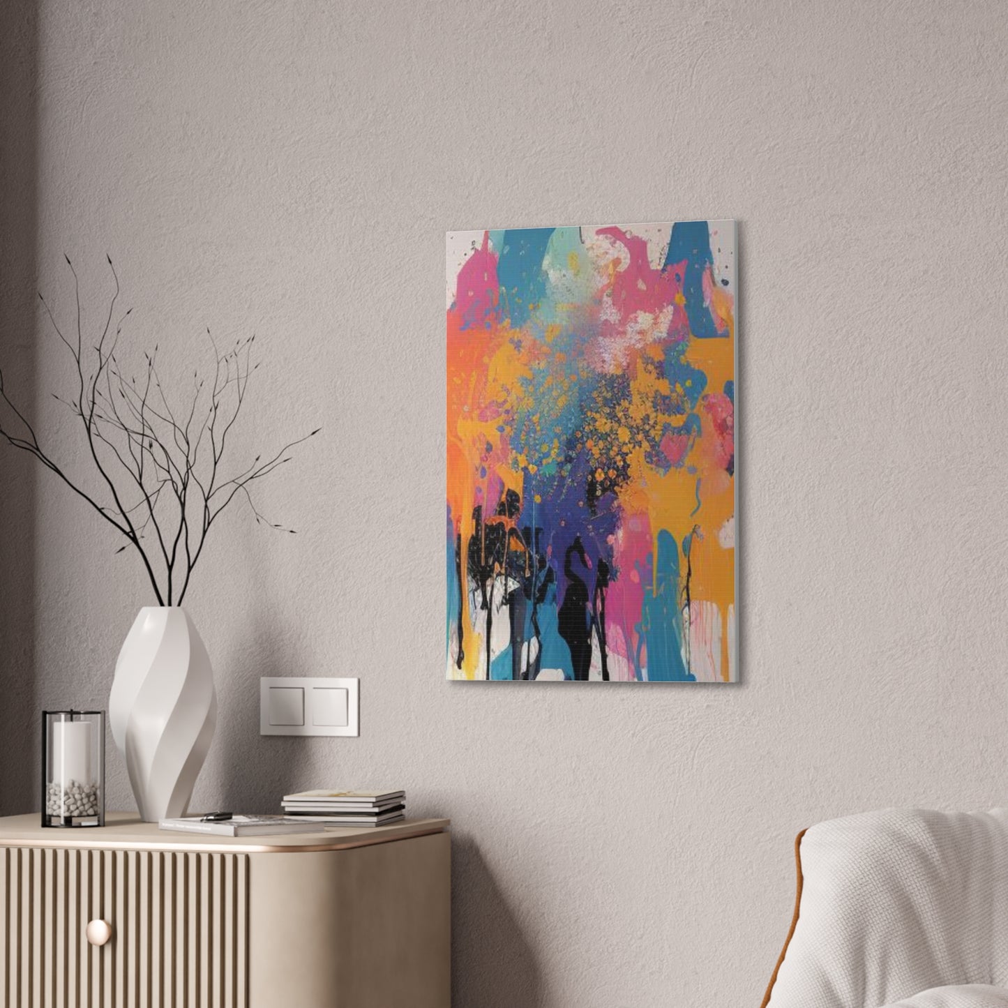 Primary Elegance: A Symphony of Sophistication Canvas Print