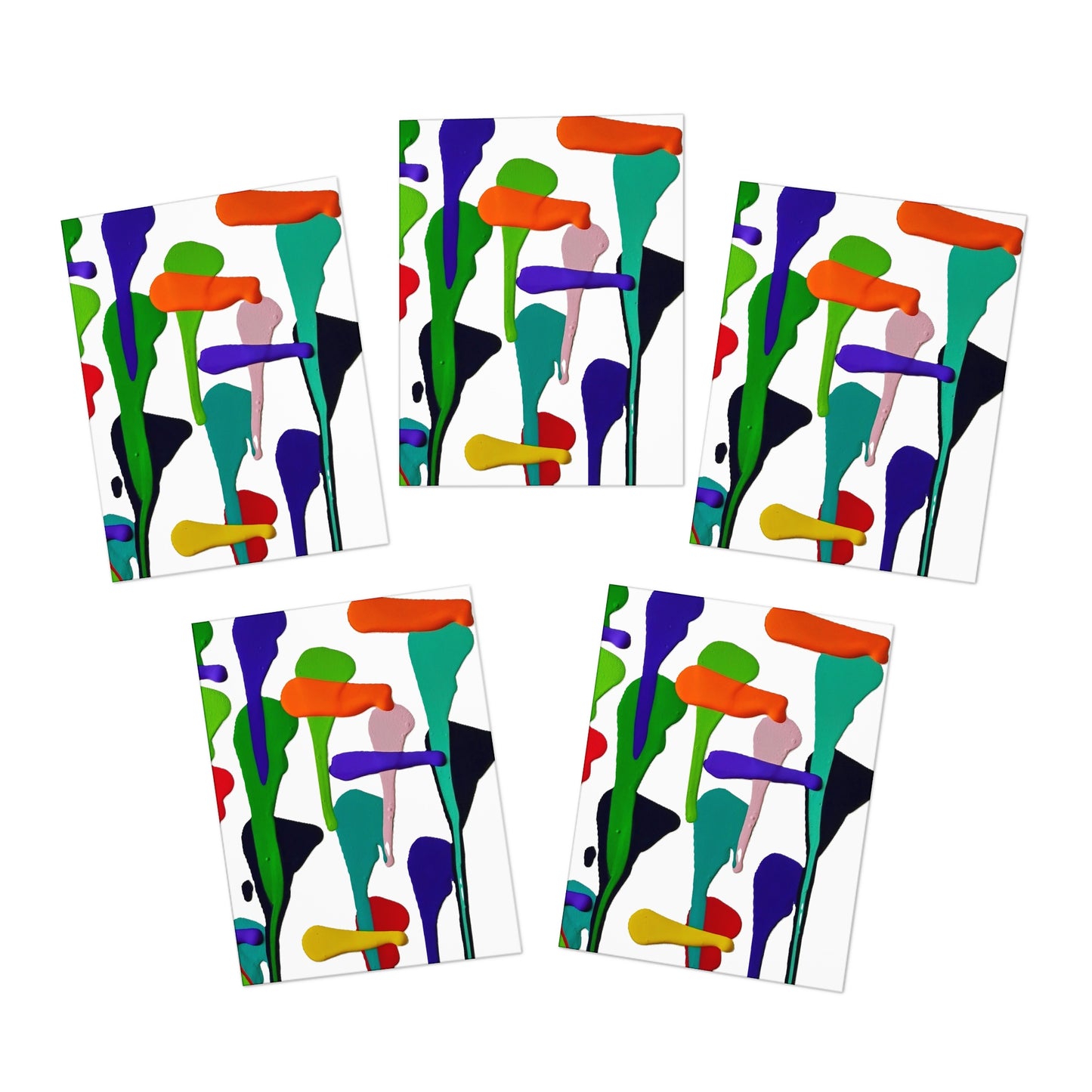 Elegance in Ink:  Abstract Art Note Card Set(5-Pack)