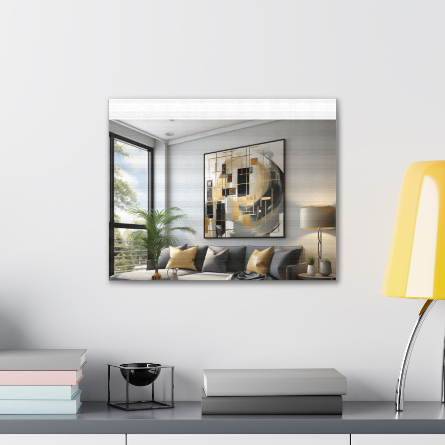 Gold and Black Elegance: A Symphony of Sophistication Canvas Print