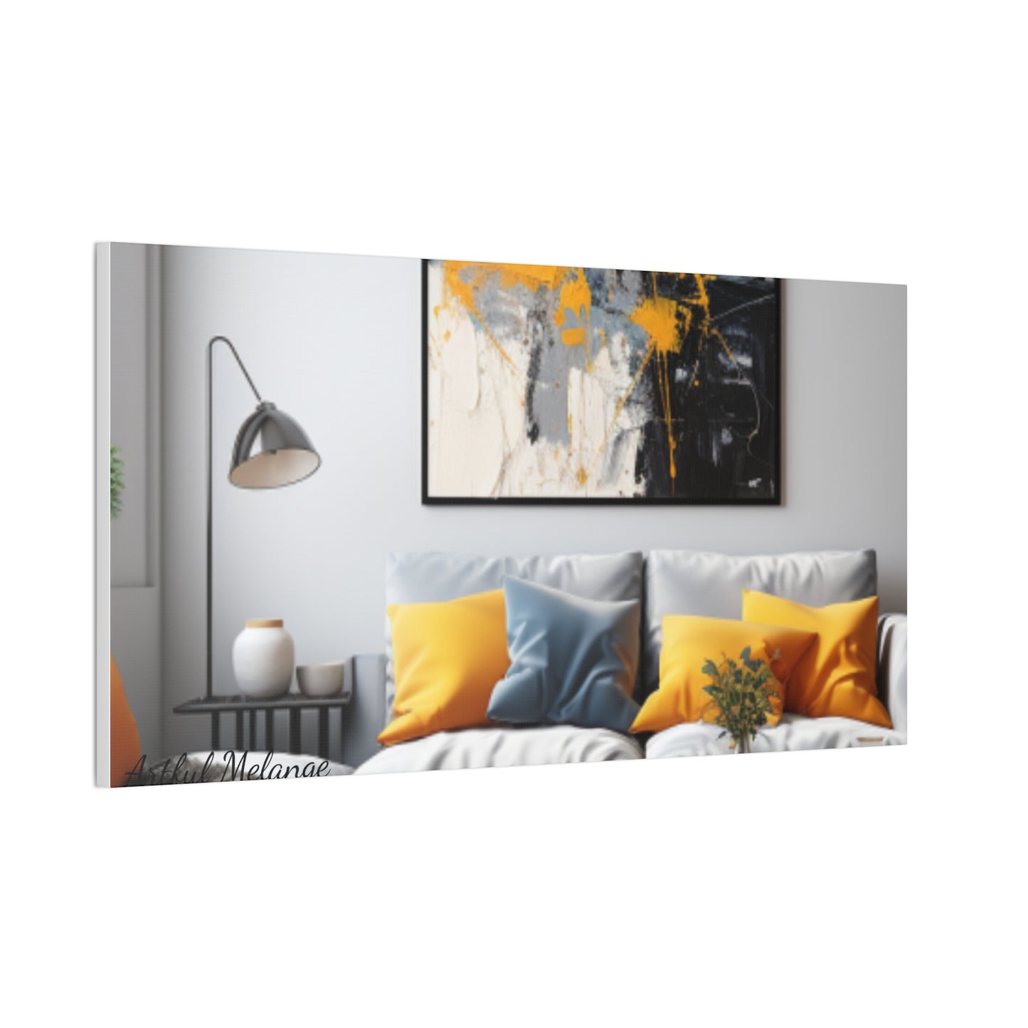 Timeless Elegance: Refined Yellow Hues Canvas Print for Sophisticated Living Spaces