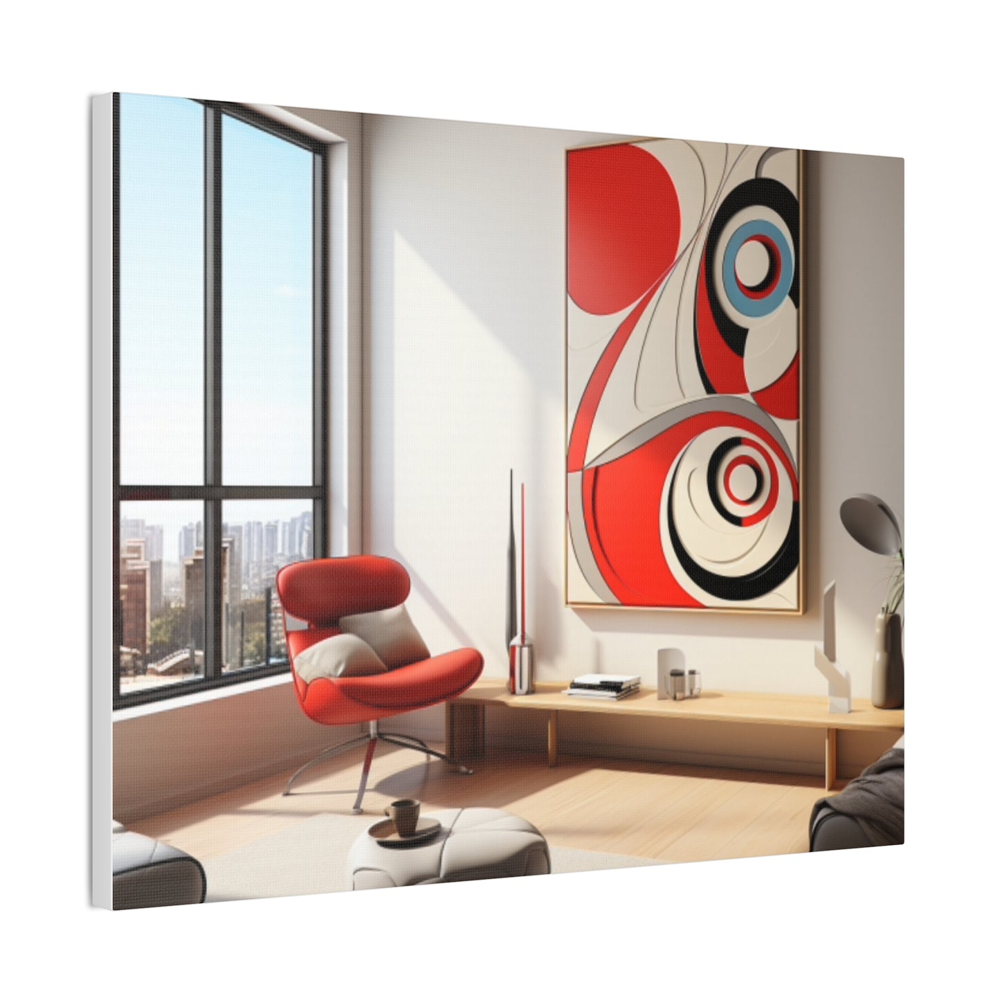 Crimson Elegance: A Symphony of Sophistication Canvas Print