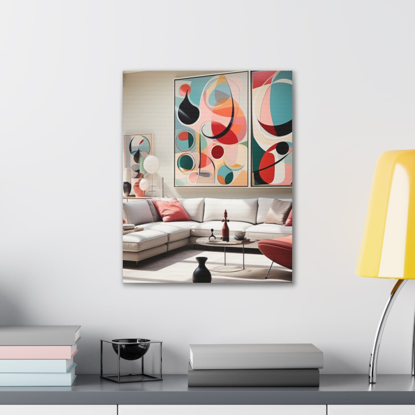 Timeless Elegance: Refined Pink Hues Canvas Print for Sophisticated Living Spaces