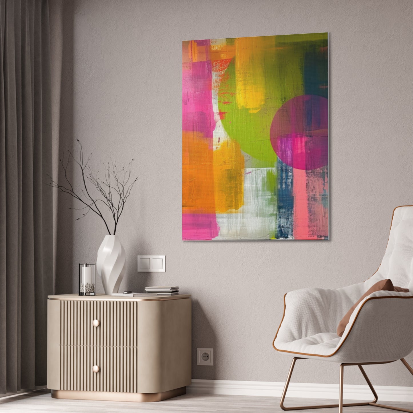 Primary Elegance: A Symphony of Sophistication Canvas Print