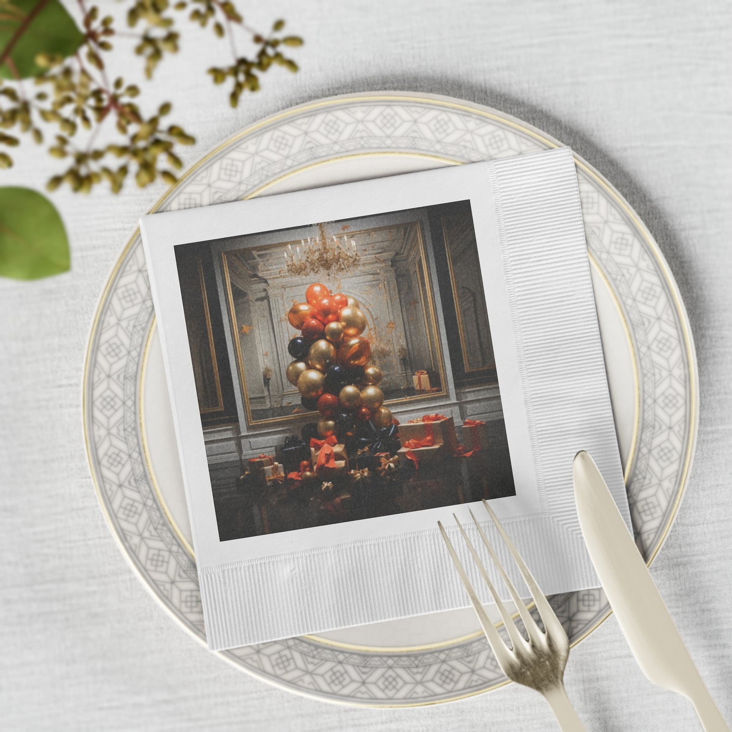 Dynamic Holiday Napkins for Sophisticated Living Spaces