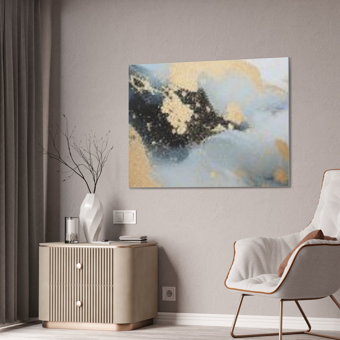 Gold and Black Elegance: A Symphony of Sophistication Canvas Print