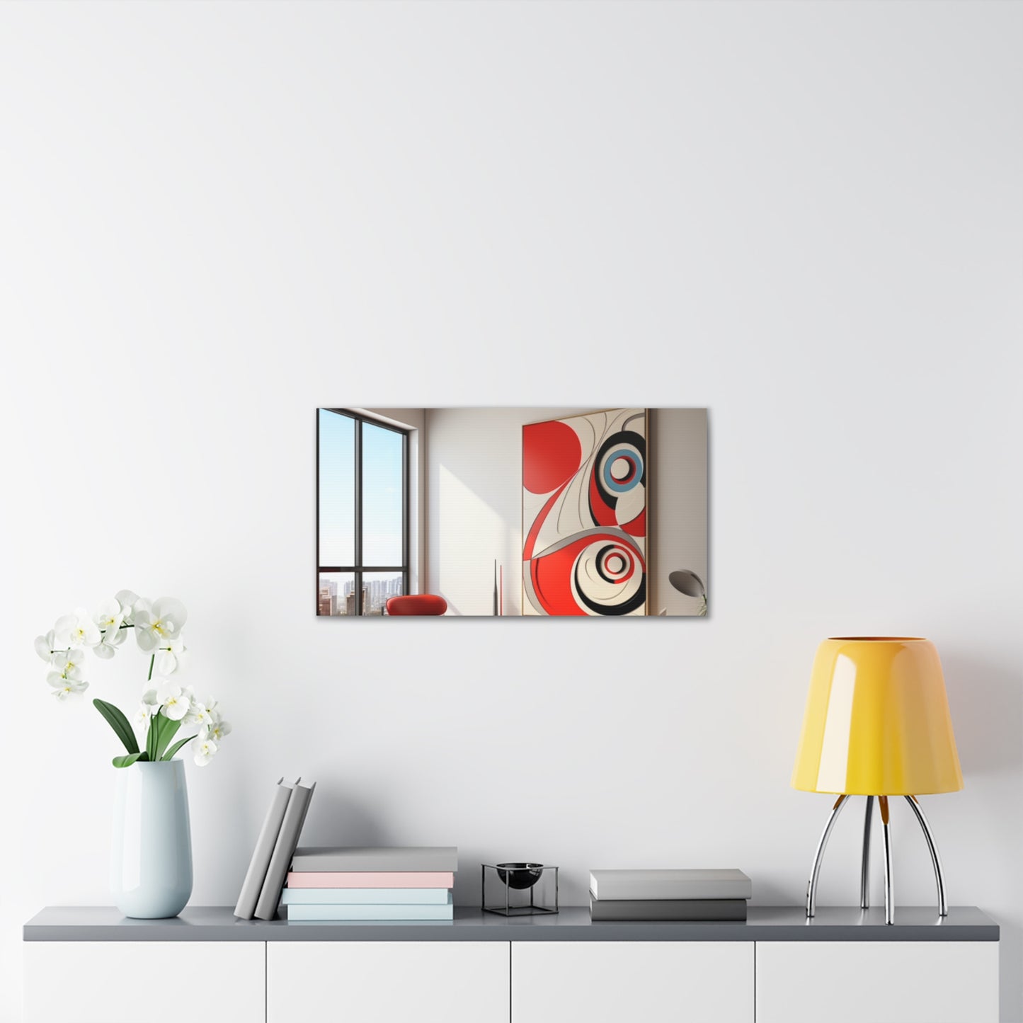 Crimson Elegance: A Symphony of Sophistication Canvas Print