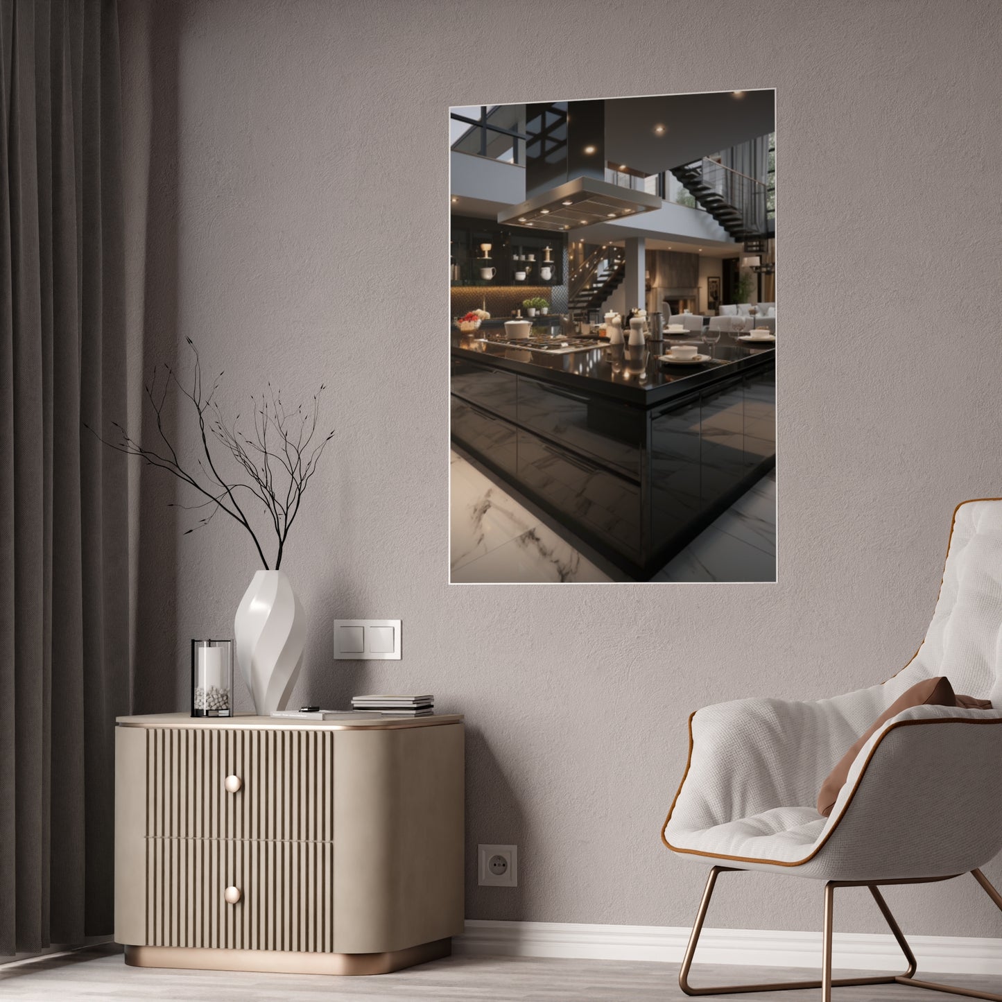 Urban Elegance Kitchen Poster