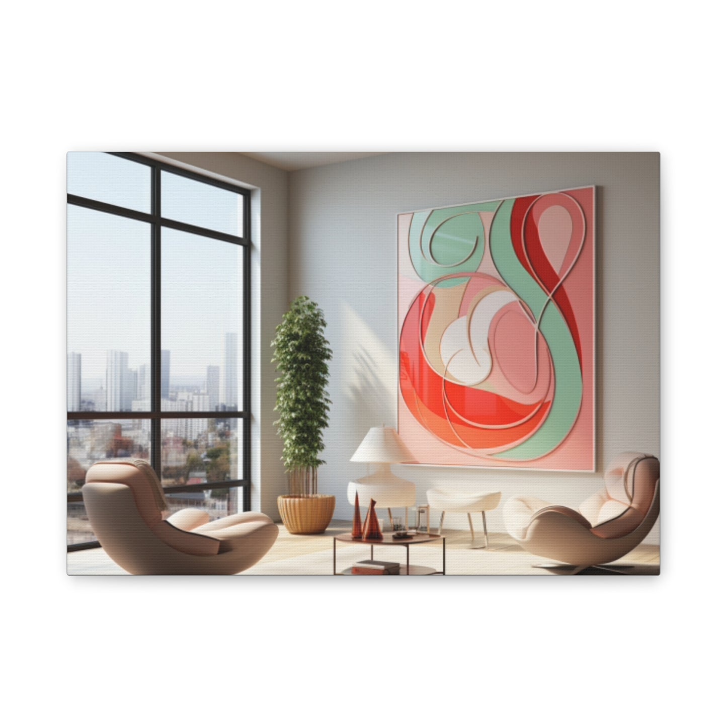 Timeless Elegance: Refined Pink Hues Canvas Print for Sophisticated Living Spaces