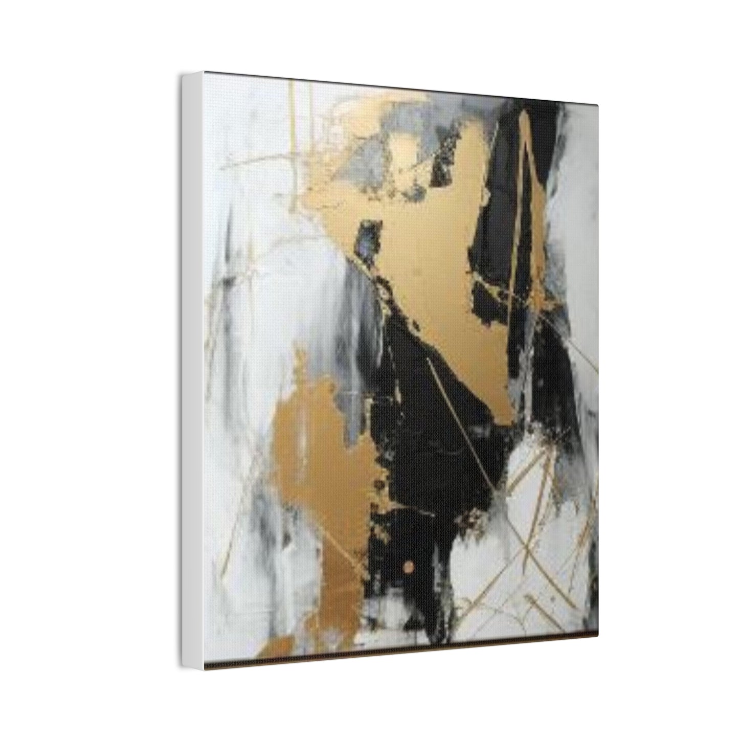 Gold and Black Elegance: A Symphony of Sophistication Canvas Print