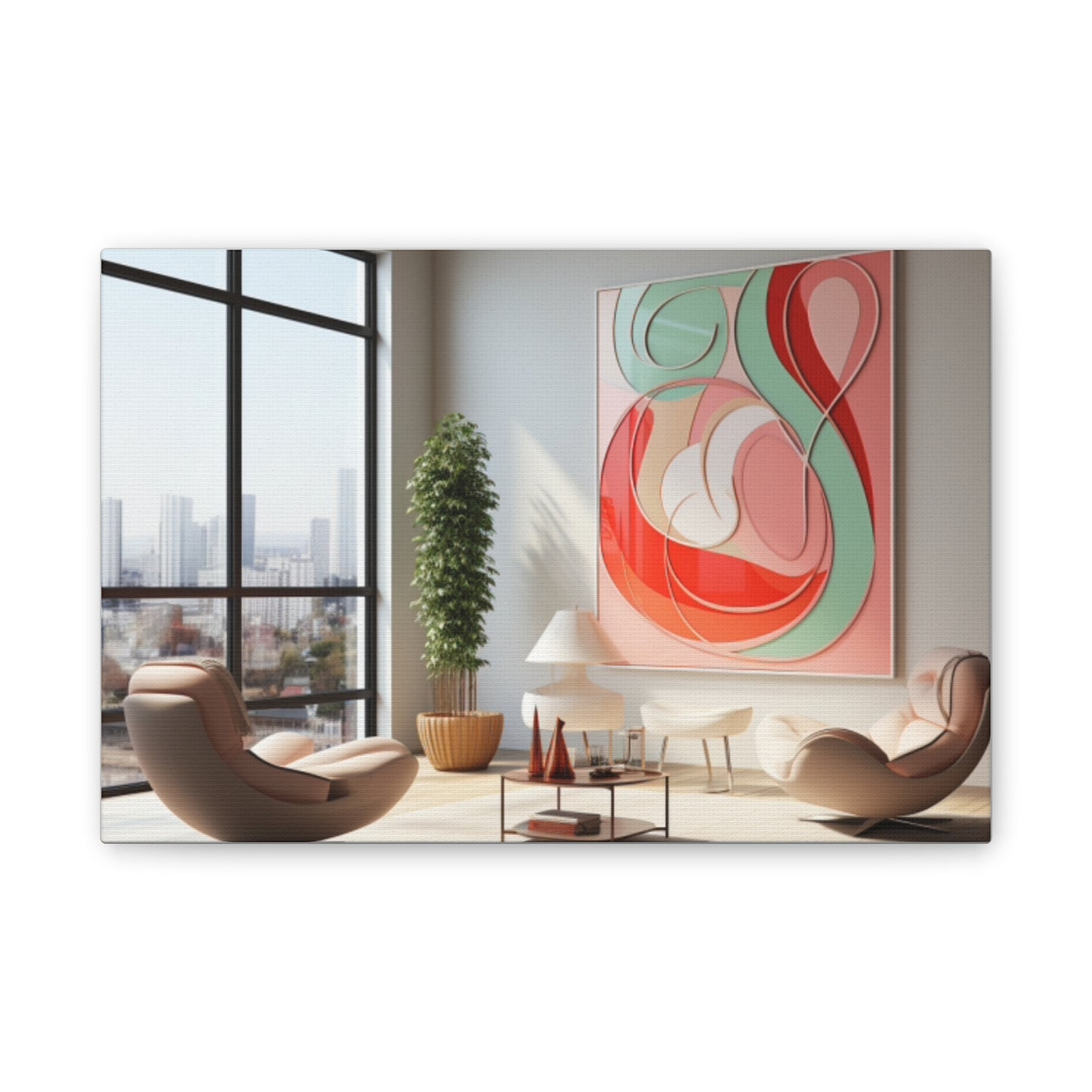 Timeless Elegance: Refined Pink Hues Canvas Print for Sophisticated Living Spaces