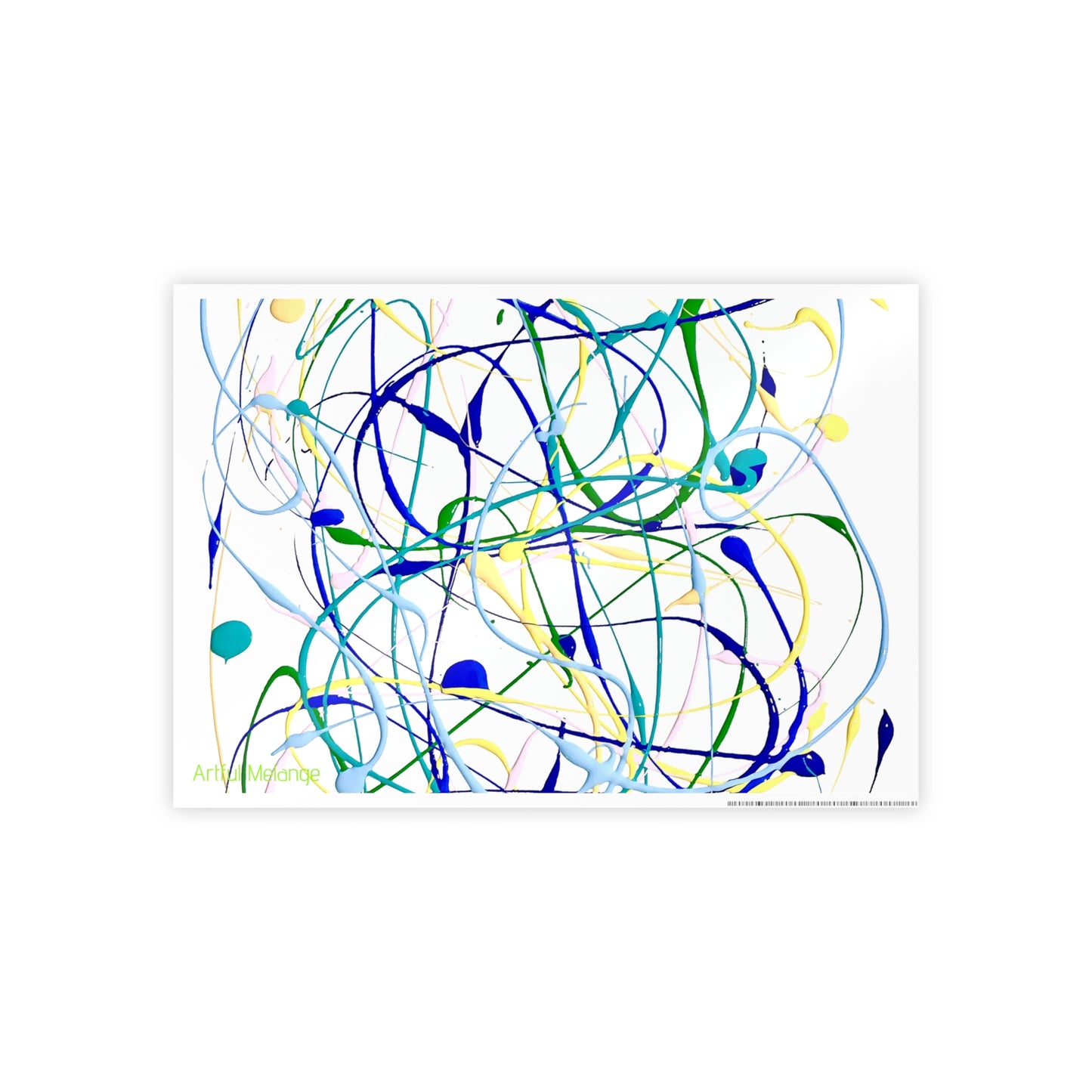 Gleaming Acrylic Abstract Poster: A Spectrum of Colorful Elegance