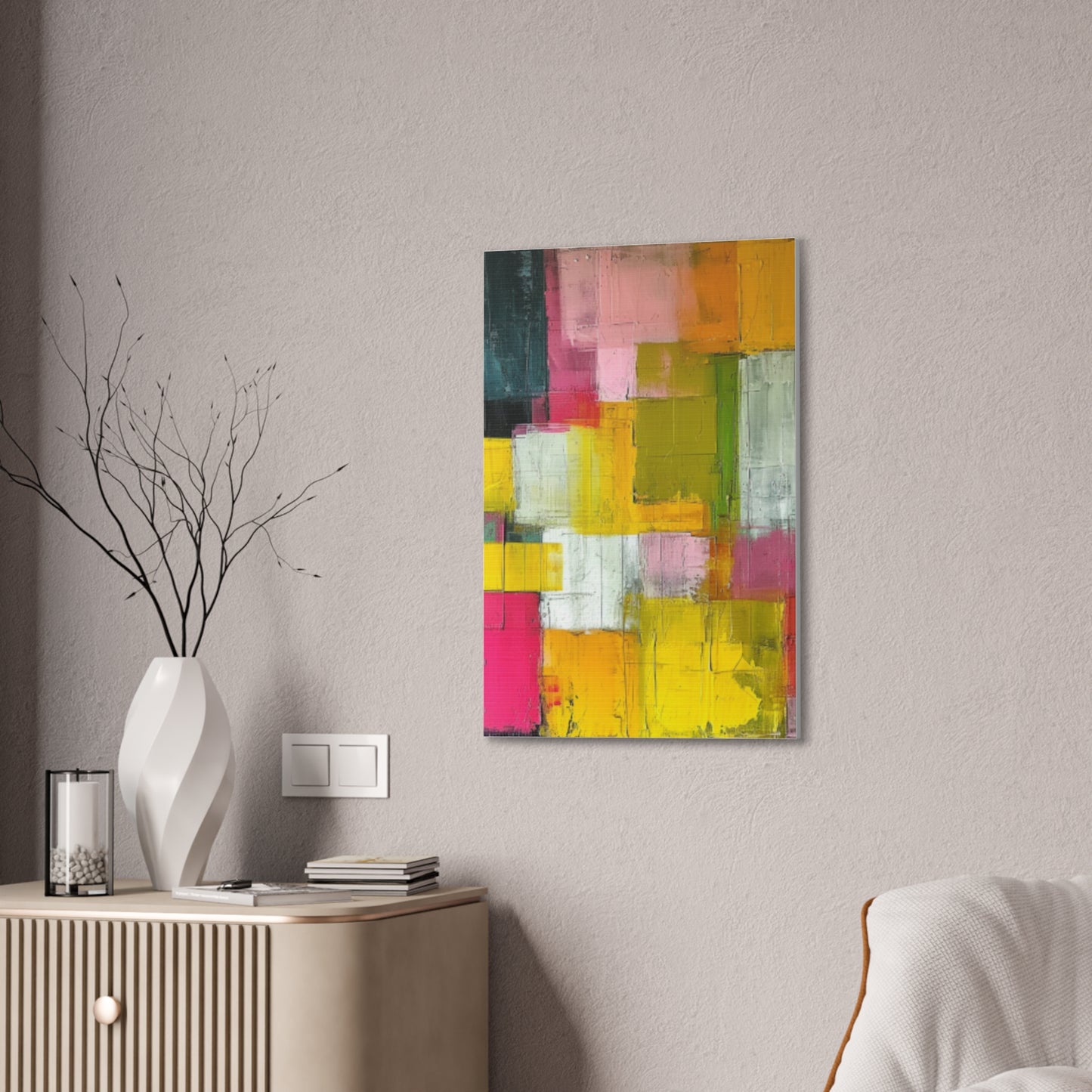 Primary Elegance: A Symphony of Sophistication Canvas Print