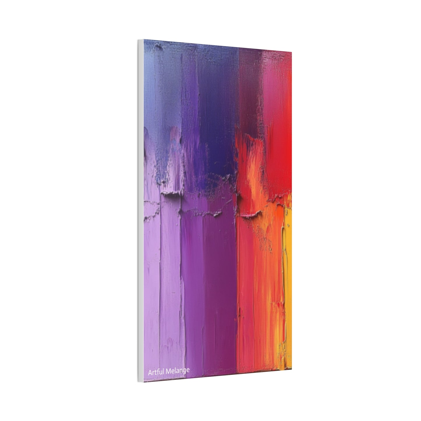 Acrylic Abstract Canvas Print - Homage to the Divine Nine/Red White Purple and Gold 4