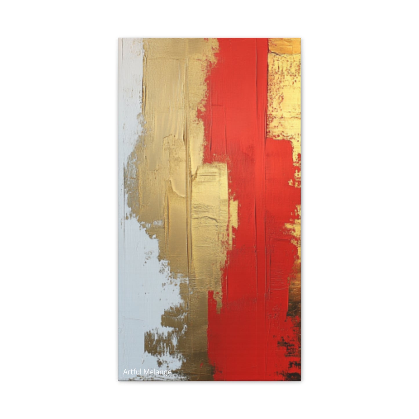 Acrylic Abstract Canvas Print - Homage to the Divine Nine/Red White and Gold 2