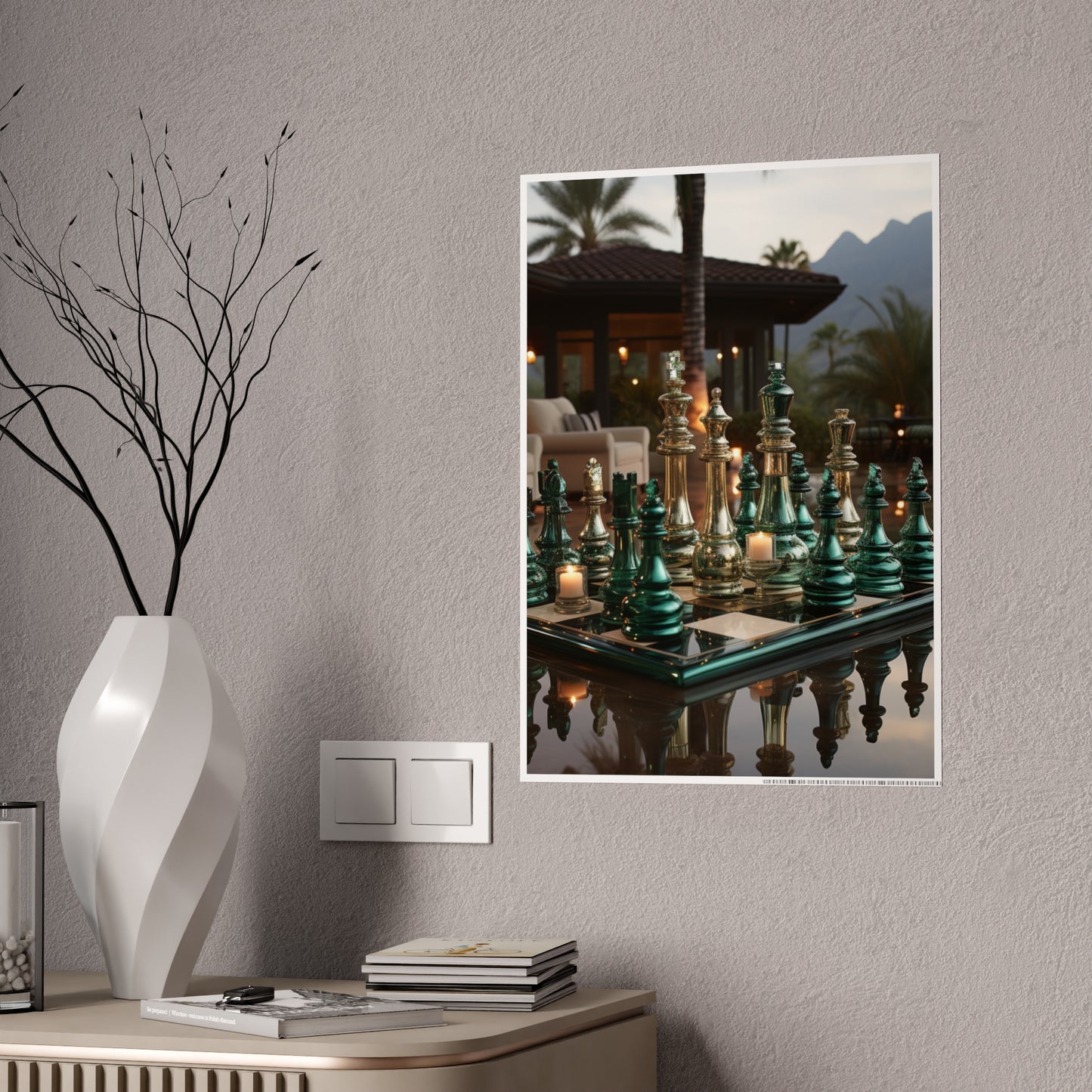 Grandmaster Majesty- Chess Set Poster Print Series