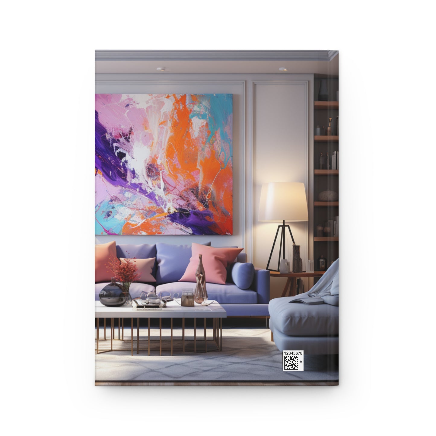 Abstract Elegance: Living Room Harmony Hardcover Journal