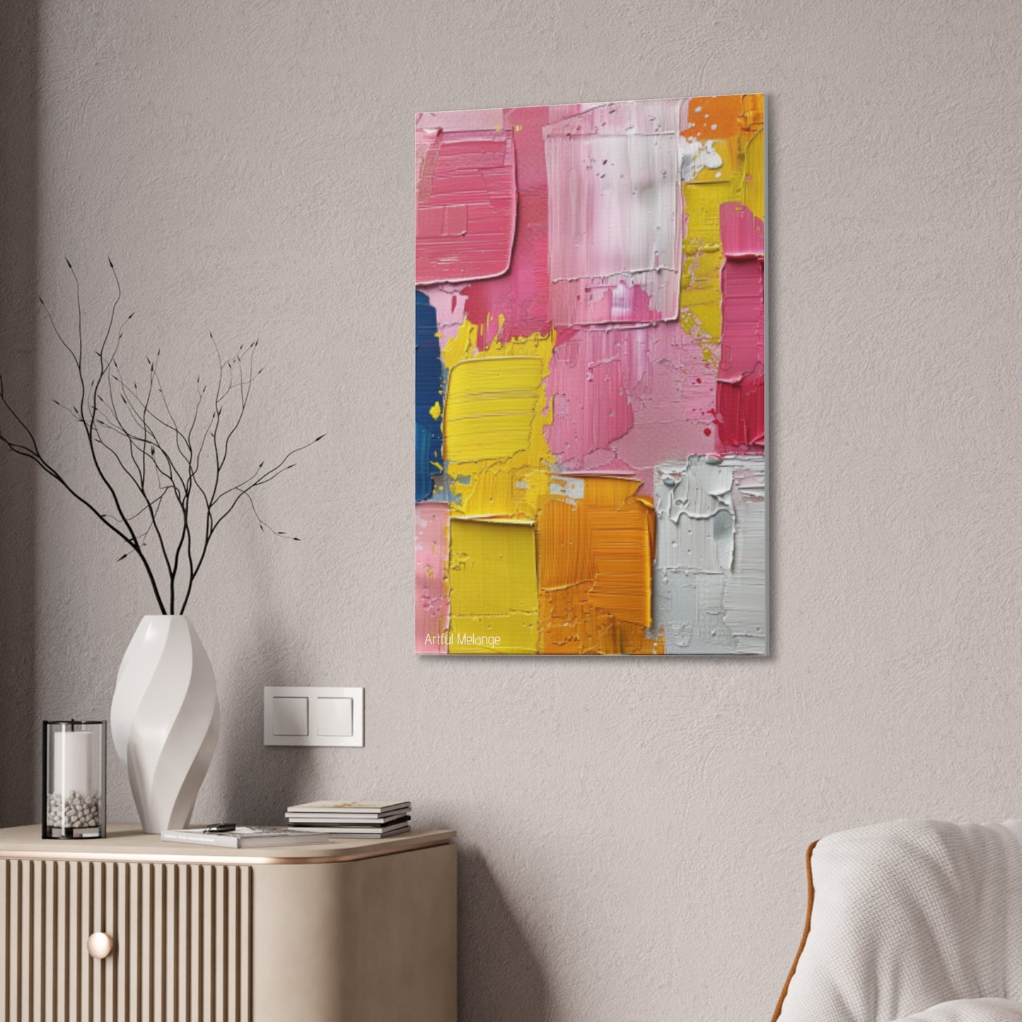 Primary Elegance: A Symphony of Sophistication Canvas Print