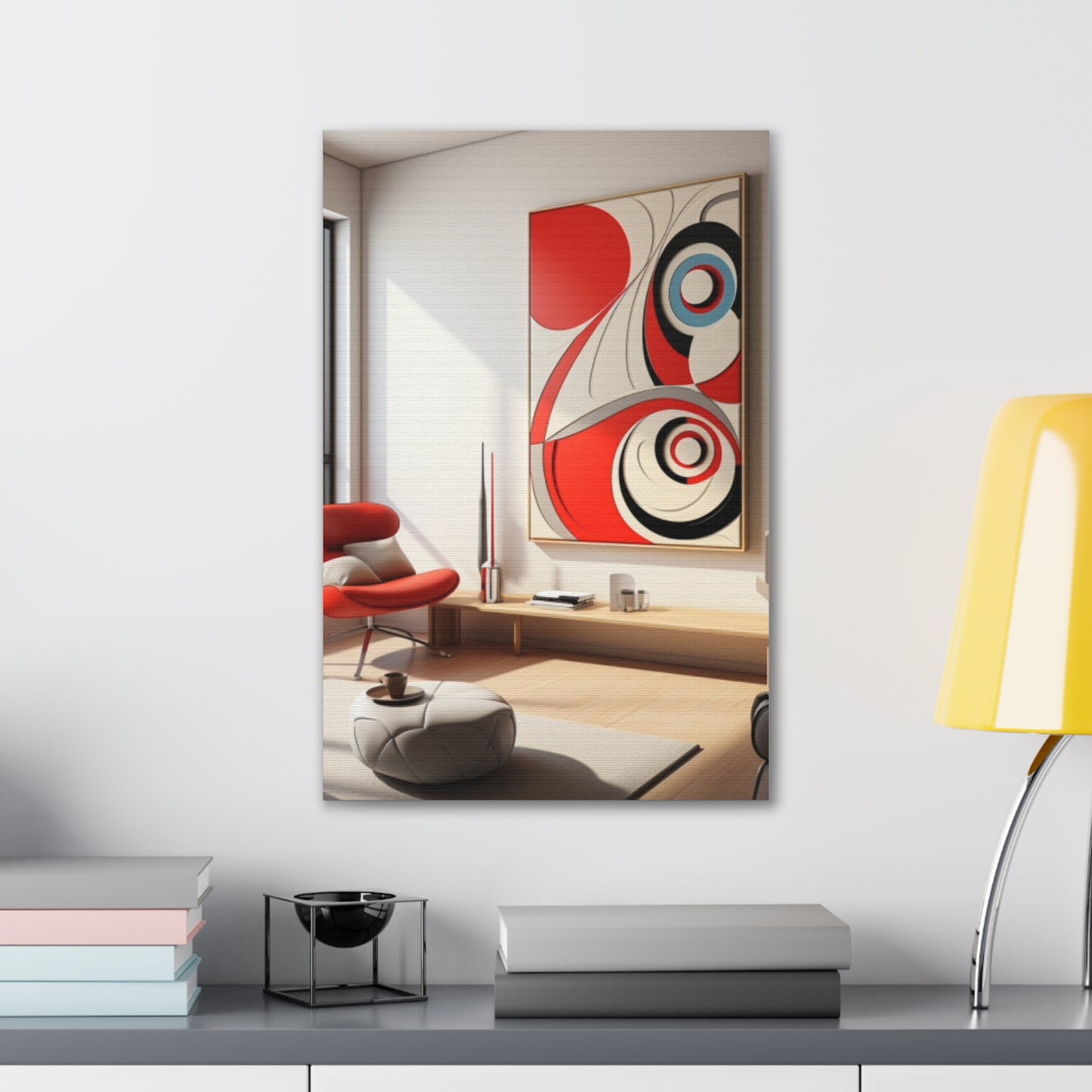 Crimson Elegance: A Symphony of Sophistication Canvas Print