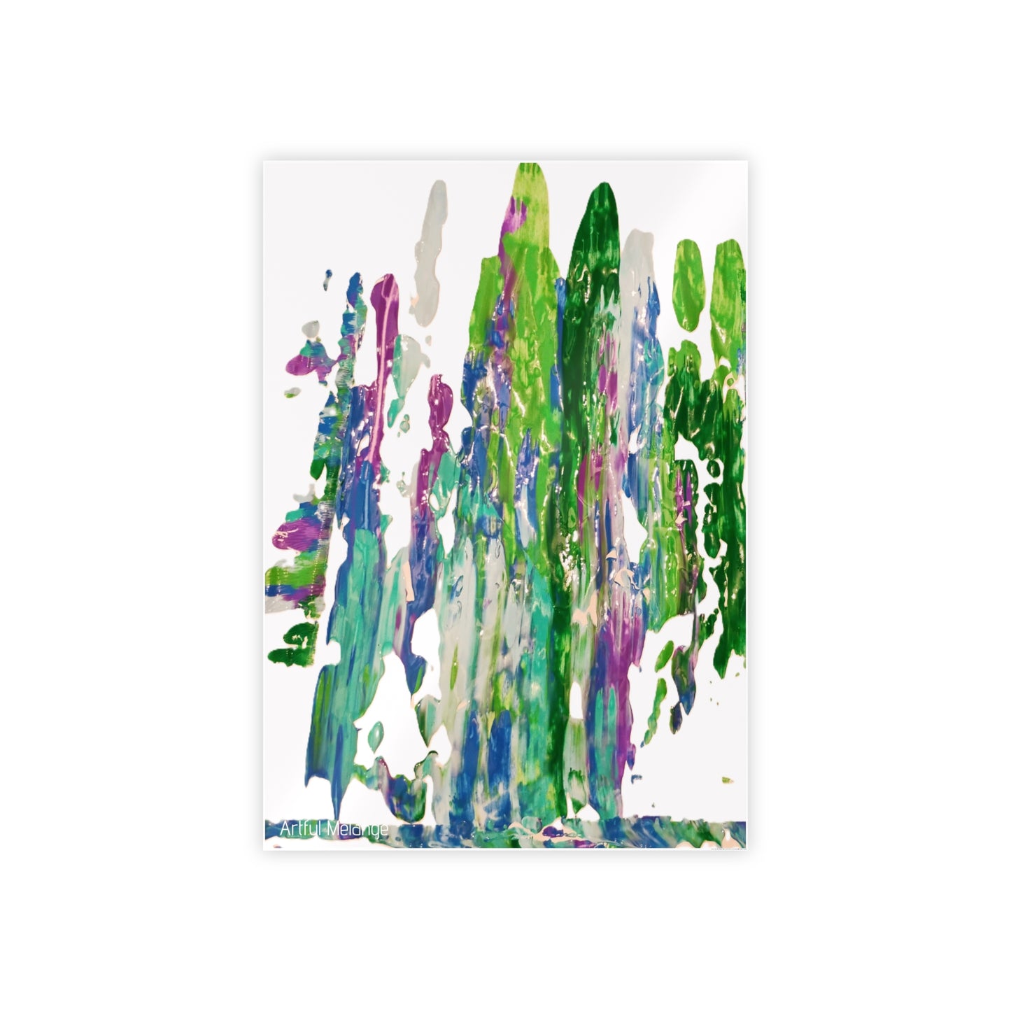 Gleaming Acrylic Abstract Poster: A Spectrum of Colorful Elegance