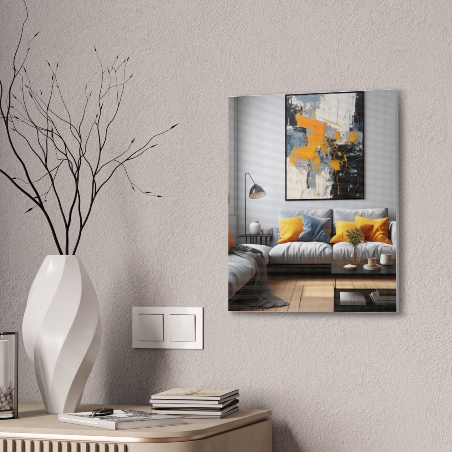 Timeless Elegance: Refined Yellow Hues Canvas Print for Sophisticated Living Spaces