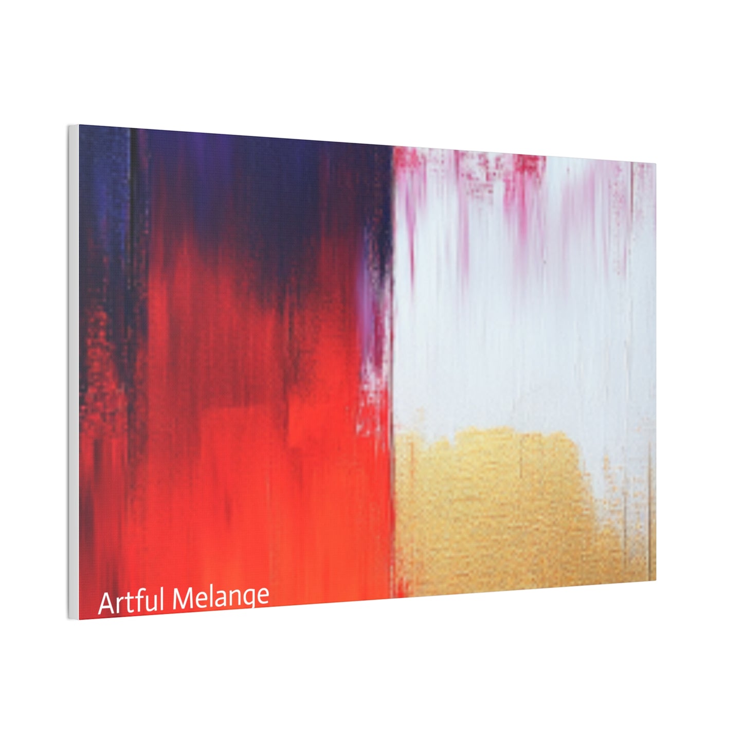 Acrylic Abstract Canvas Print - Homage to the Divine Nine/Red White Purple and Gold 2