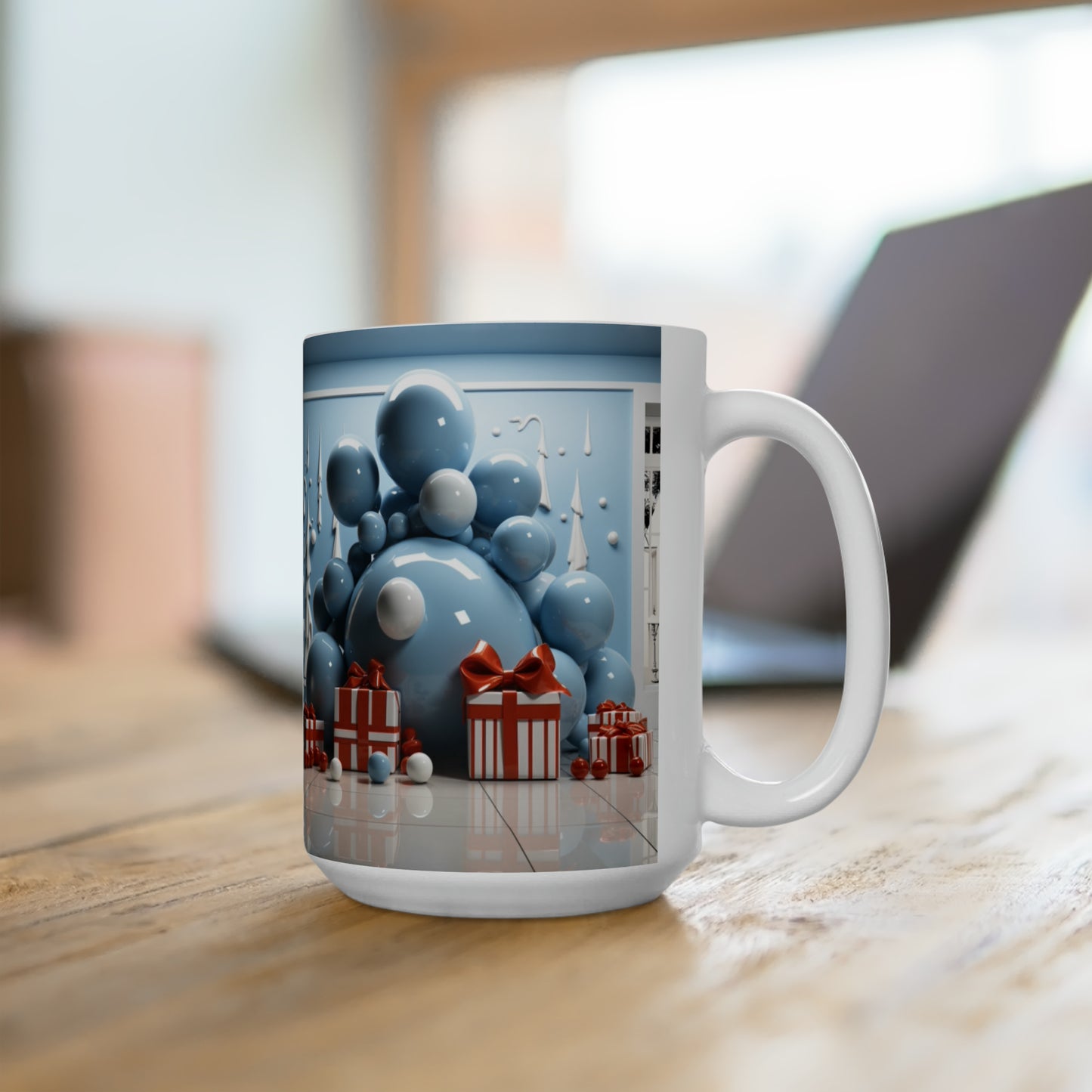 Cozy Holiday Mugs: Embrace the Season with Our Festive Living Scenes 15oz