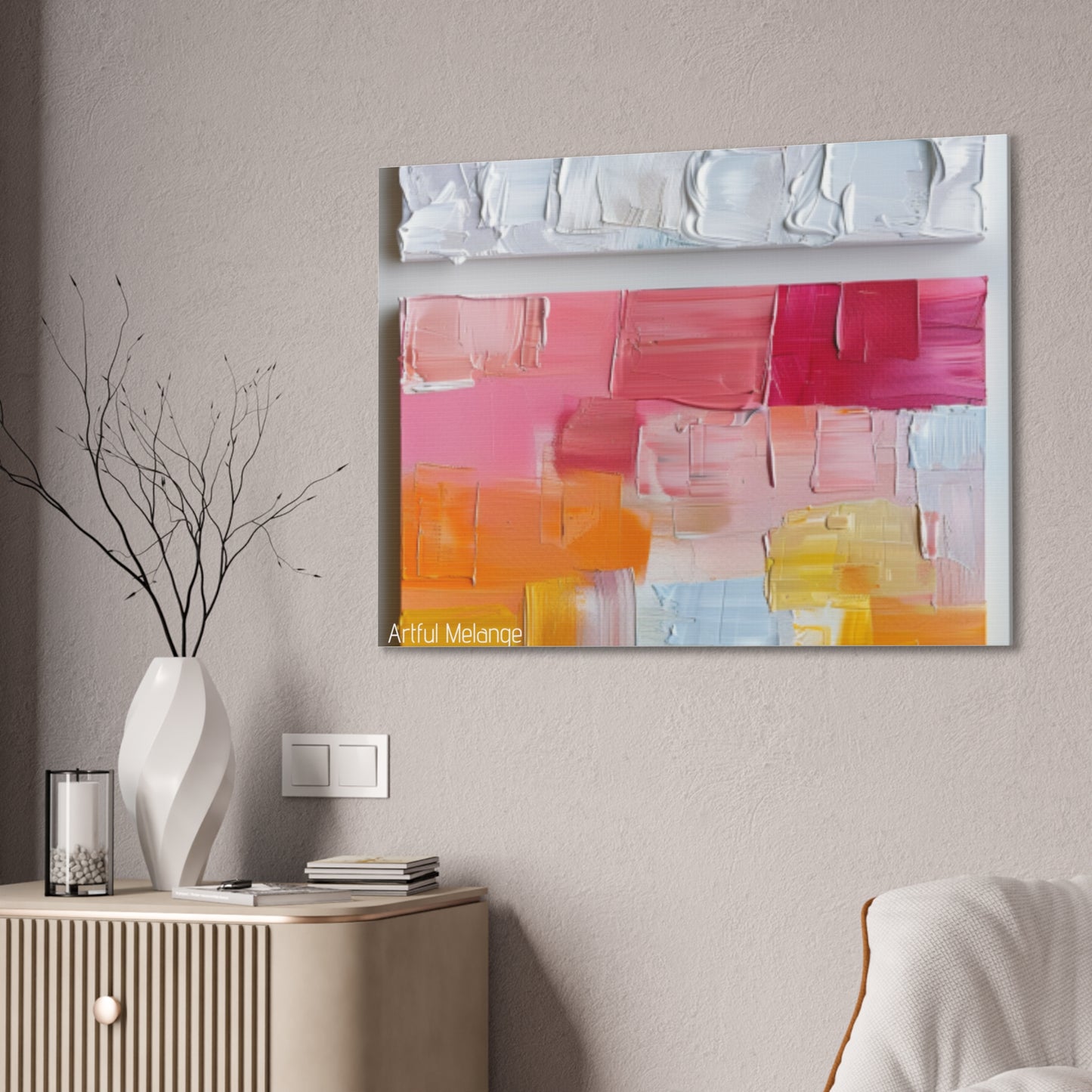 Primary Elegance: A Symphony of Sophistication Canvas Print