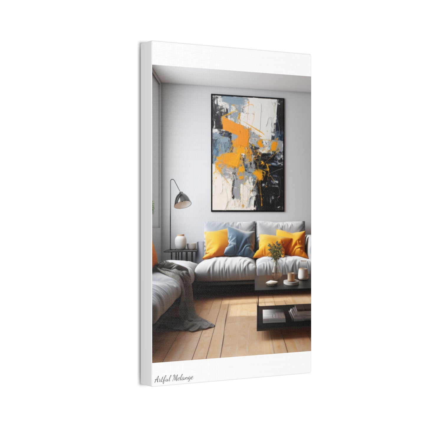 Timeless Elegance: Refined Yellow Hues Canvas Print for Sophisticated Living Spaces