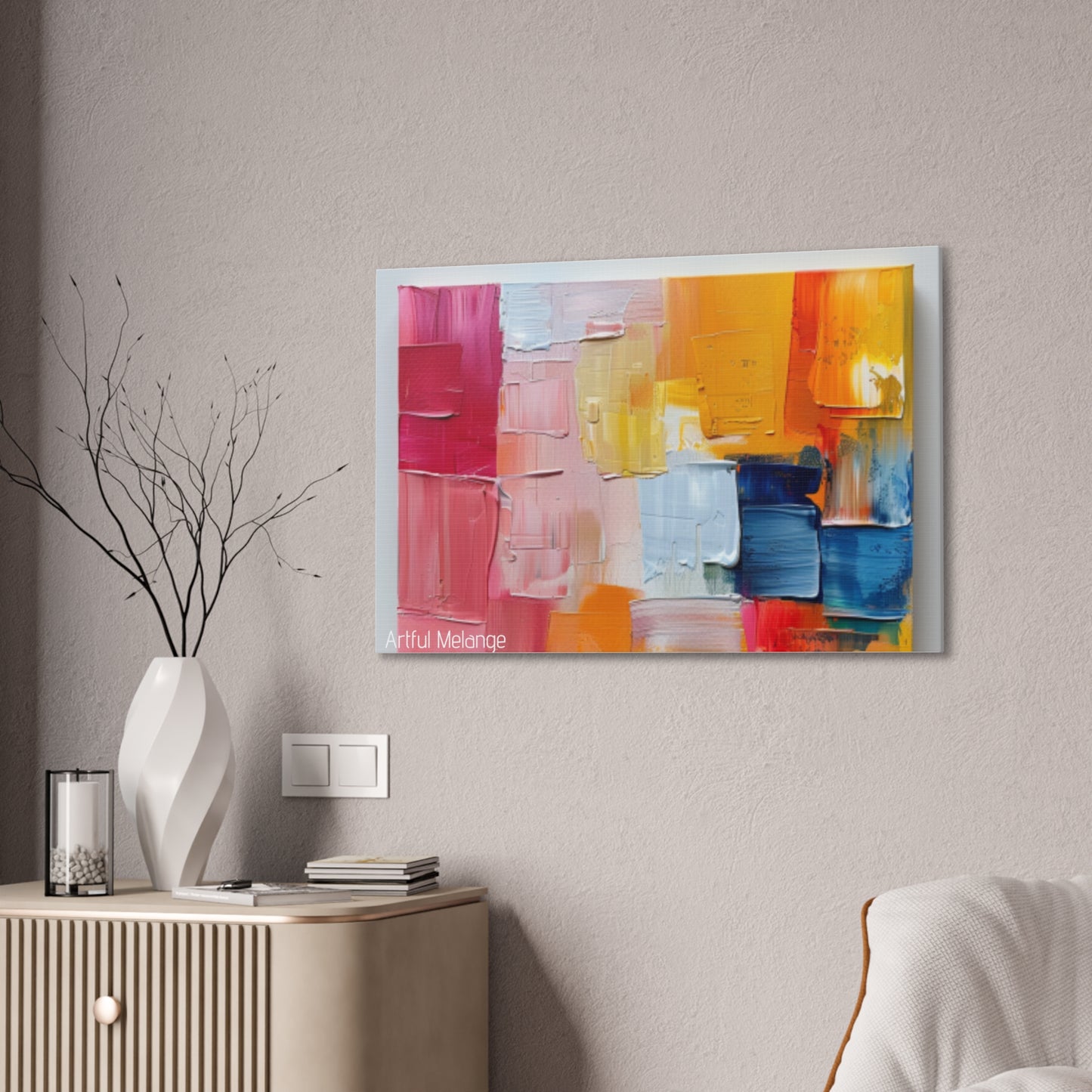 Primary Elegance: A Symphony of Sophistication Canvas Print