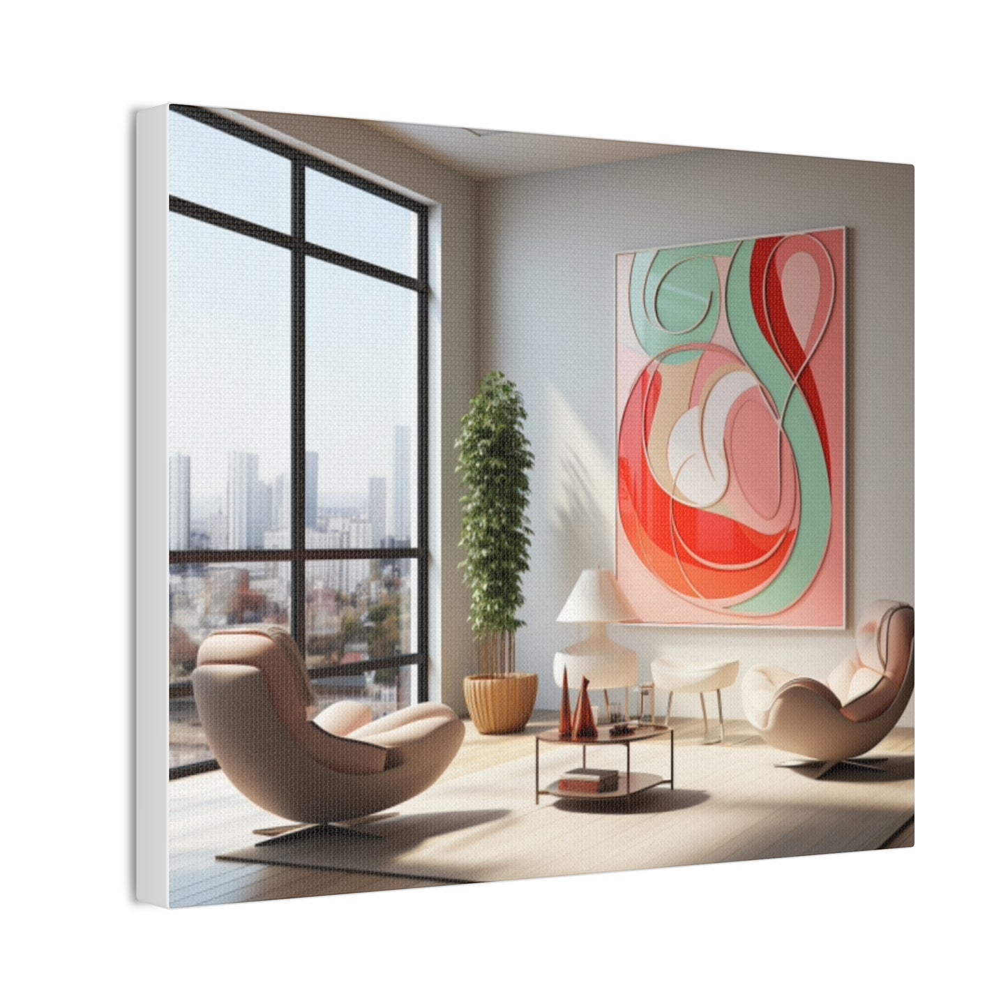 Timeless Elegance: Refined Pink Hues Canvas Print for Sophisticated Living Spaces