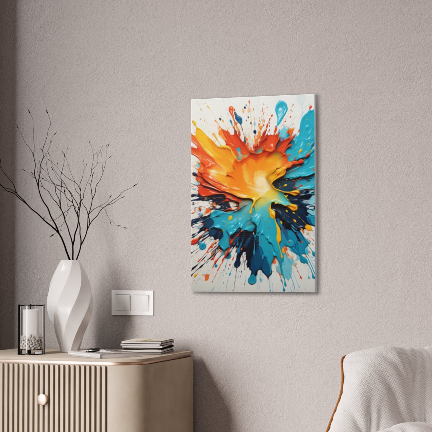 Primary Elegance: A Symphony of Sophistication Canvas Print