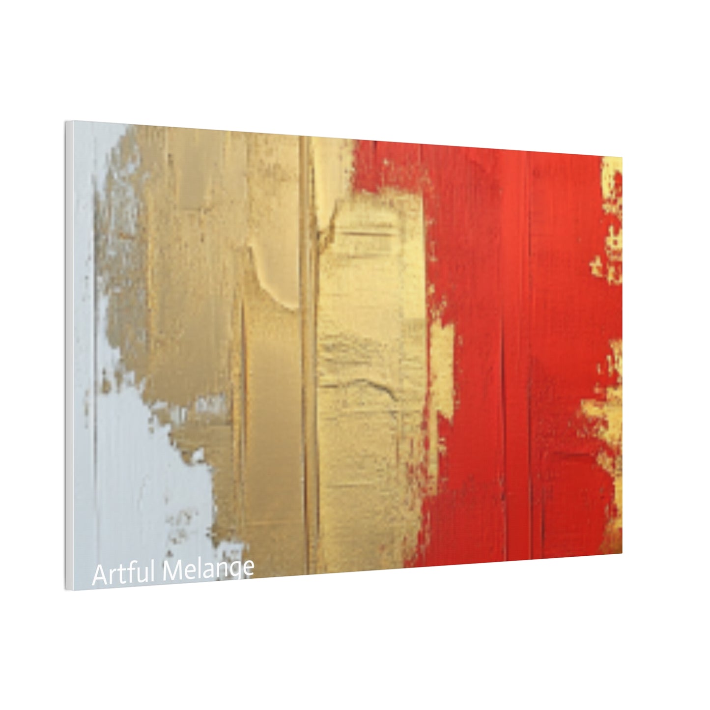 Acrylic Abstract Canvas Print - Homage to the Divine Nine/Red White and Gold 2