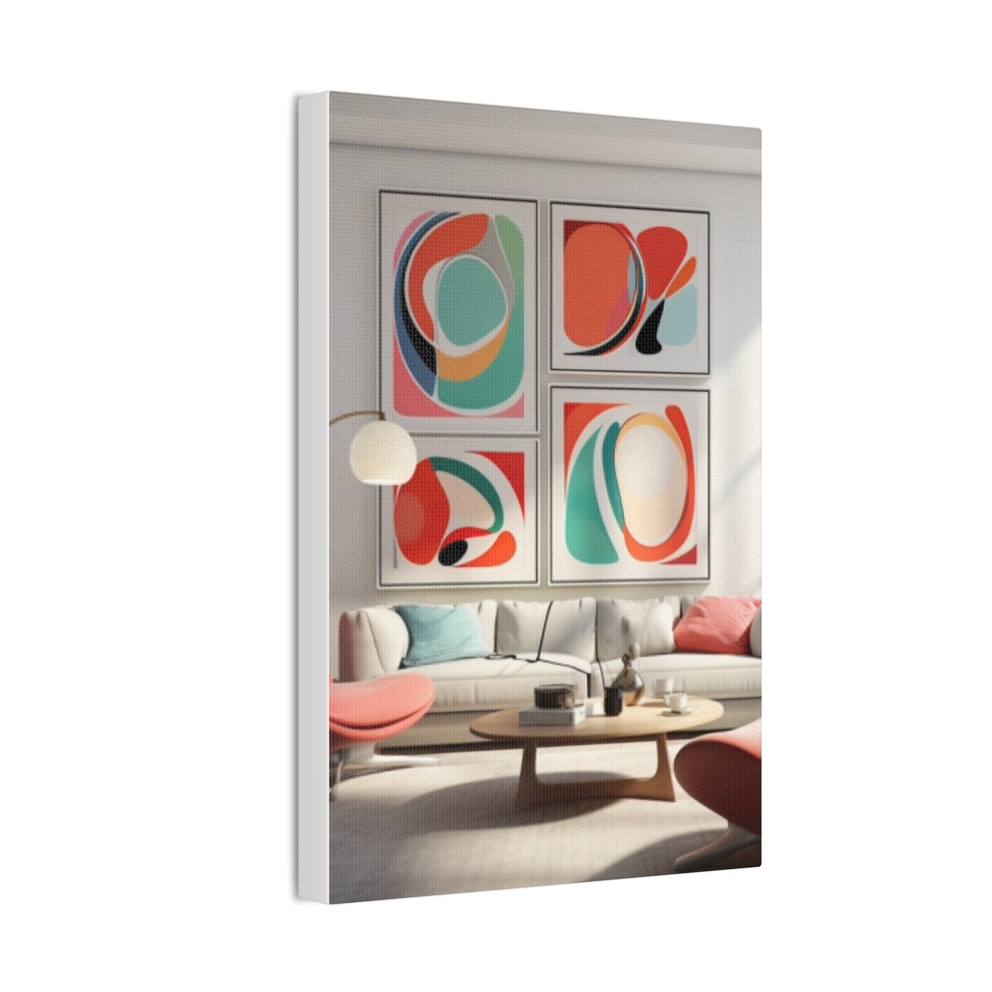 Timeless Elegance: Refined Pink Hues Canvas Print for Sophisticated Living Spaces