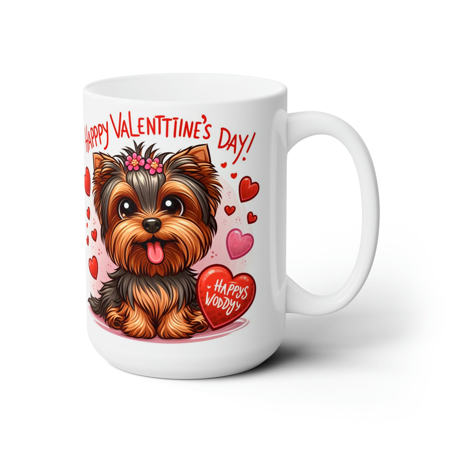 Love Paws- Yorkshire Terrier Valentine's Day Mug 15oz