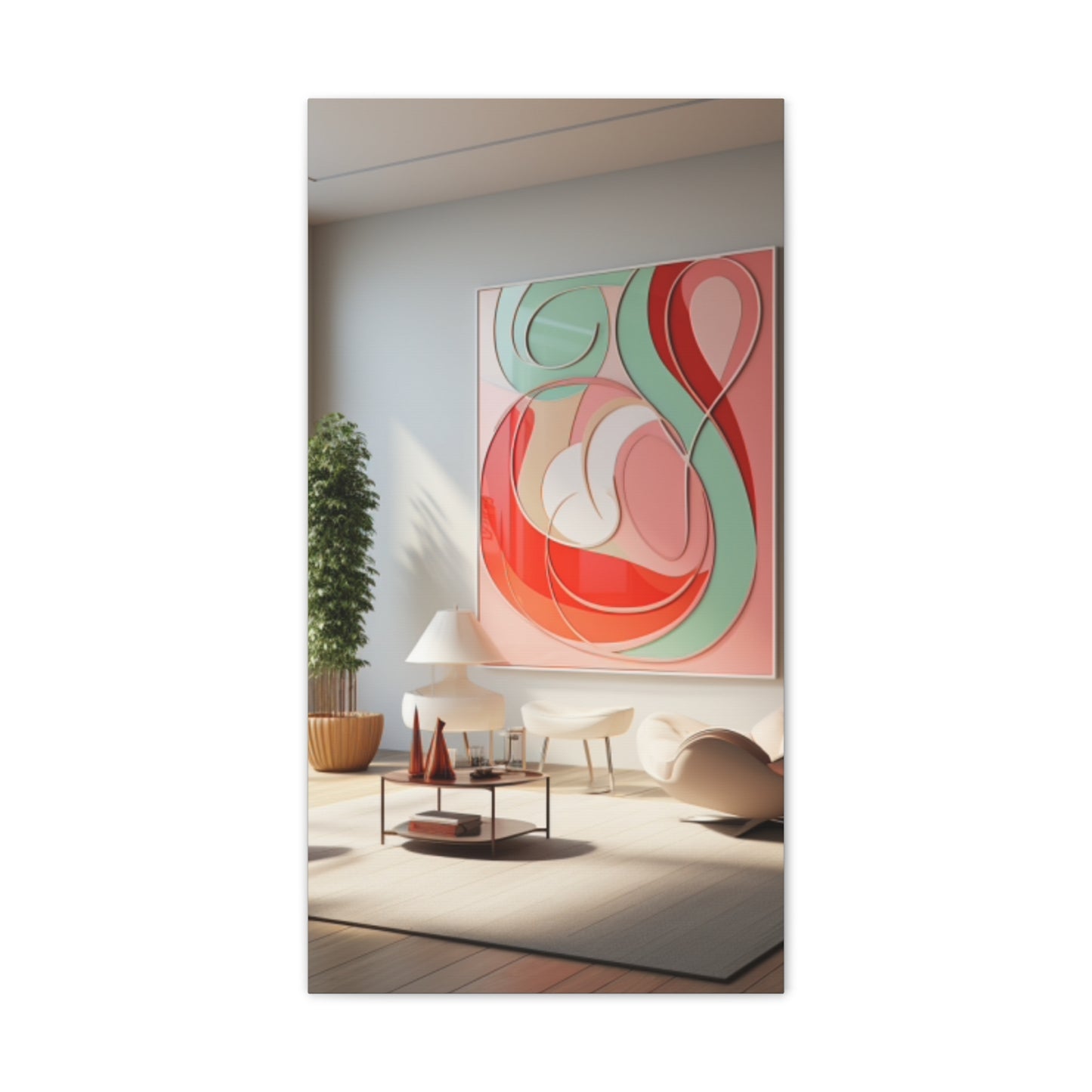 Timeless Elegance: Refined Pink Hues Canvas Print for Sophisticated Living Spaces