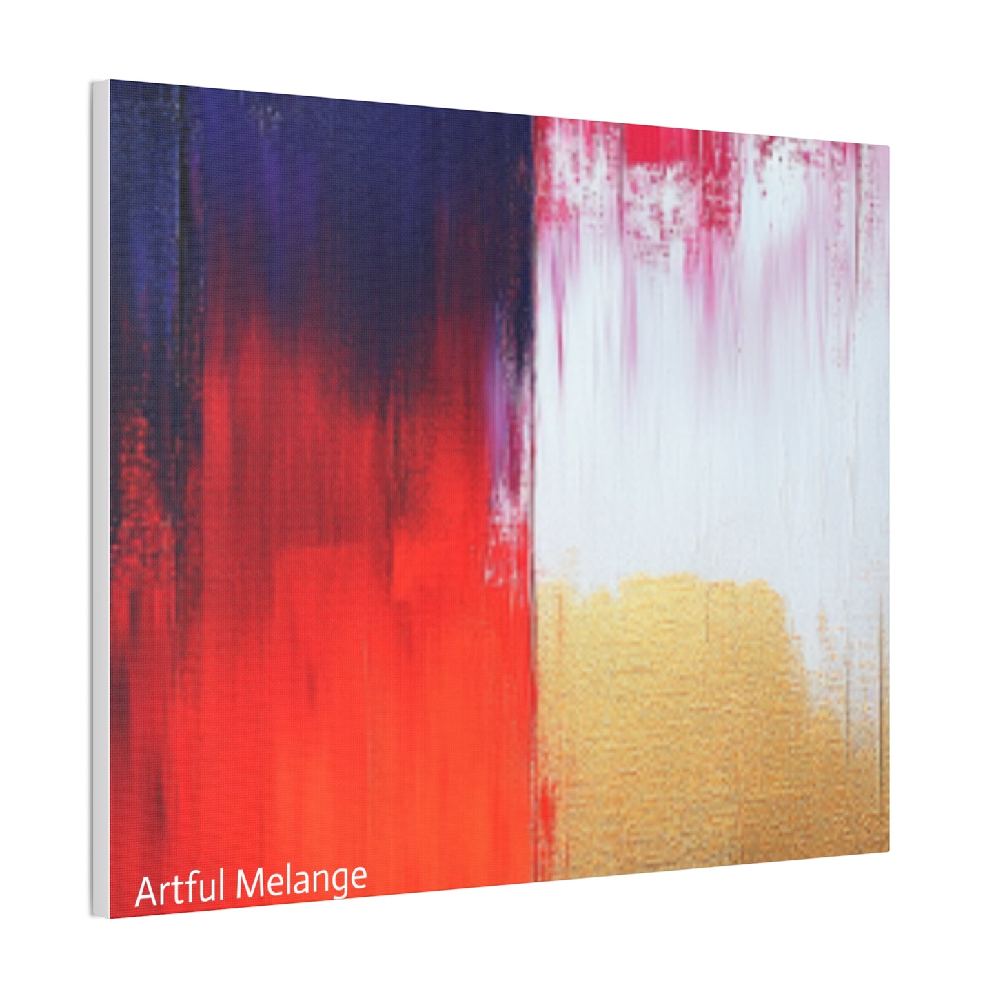 Acrylic Abstract Canvas Print - Homage to the Divine Nine/Red White Purple and Gold 2