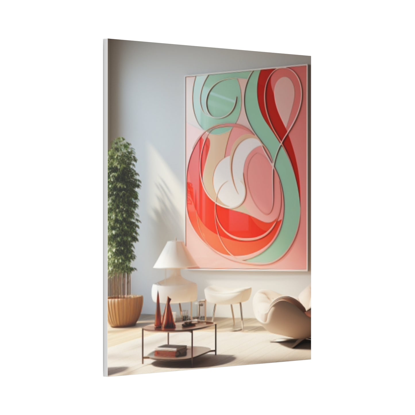 Timeless Elegance: Refined Pink Hues Canvas Print for Sophisticated Living Spaces