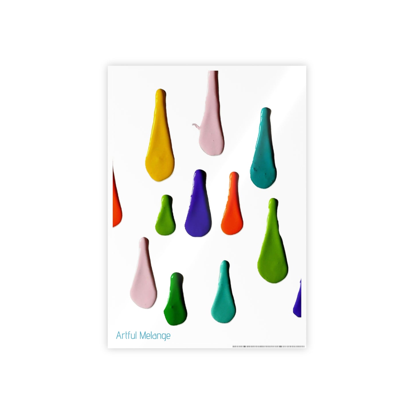 Gleaming Acrylic Abstract Poster: A Spectrum of Colorful Elegance