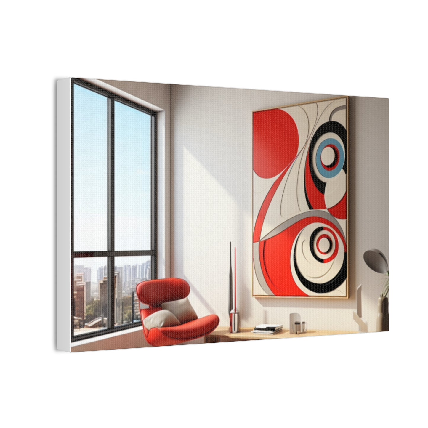 Crimson Elegance: A Symphony of Sophistication Canvas Print